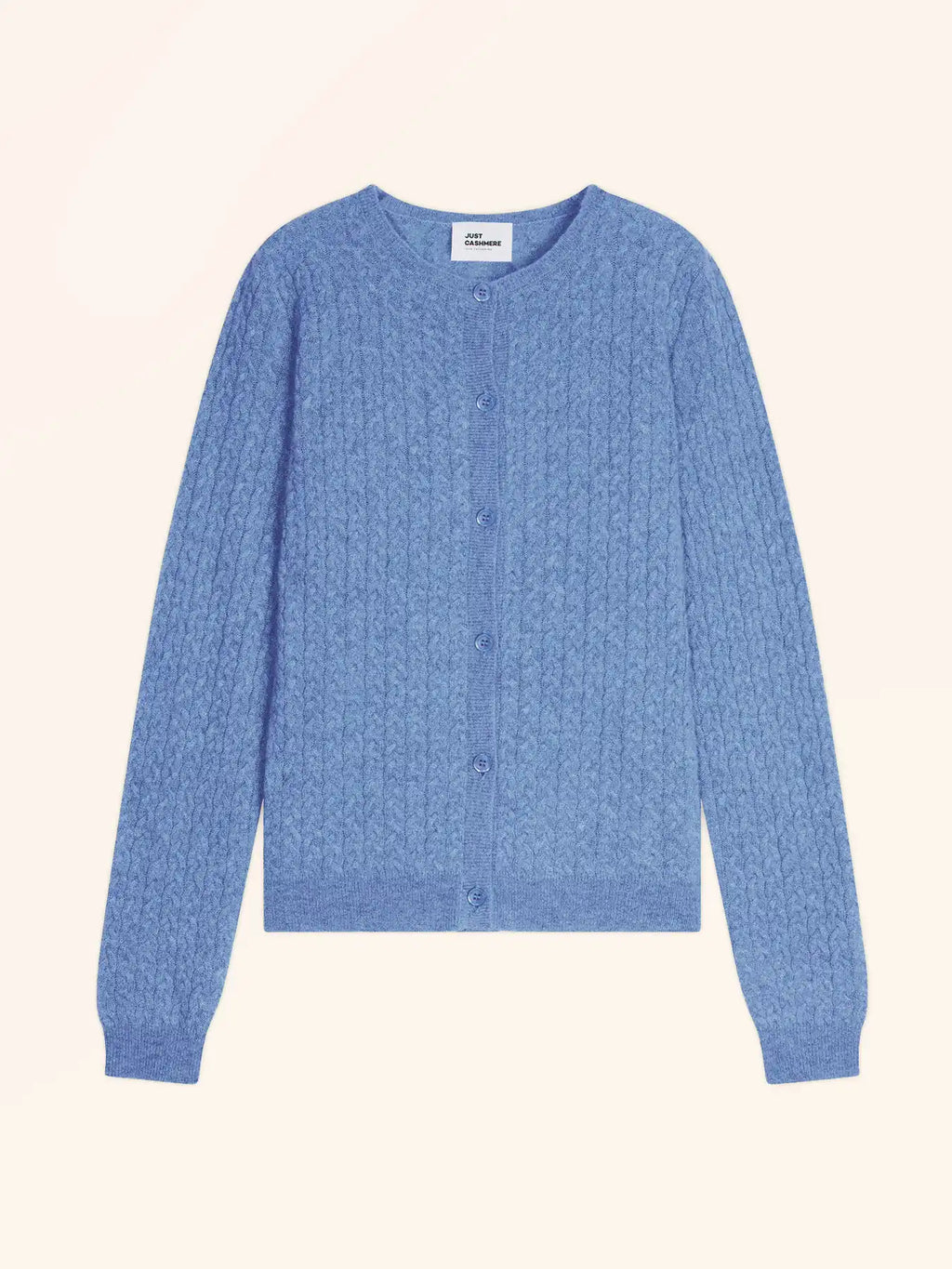 LAURA strickjacke rundhalsausschnitt himmelblau