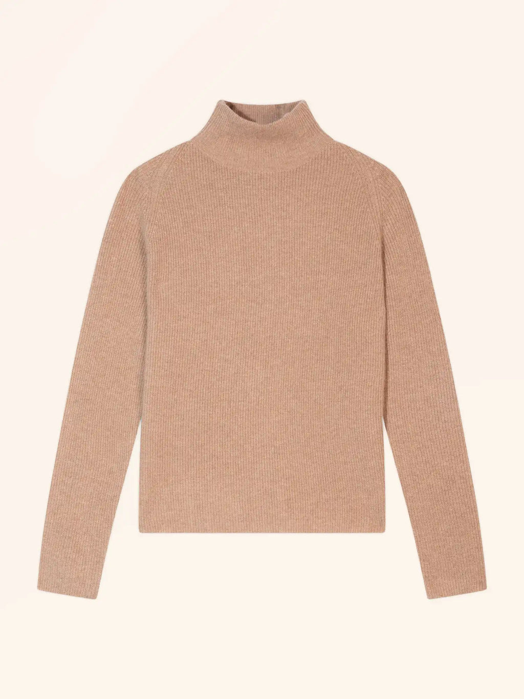 ALYSSA Sweater Mock Neck Heather Camel