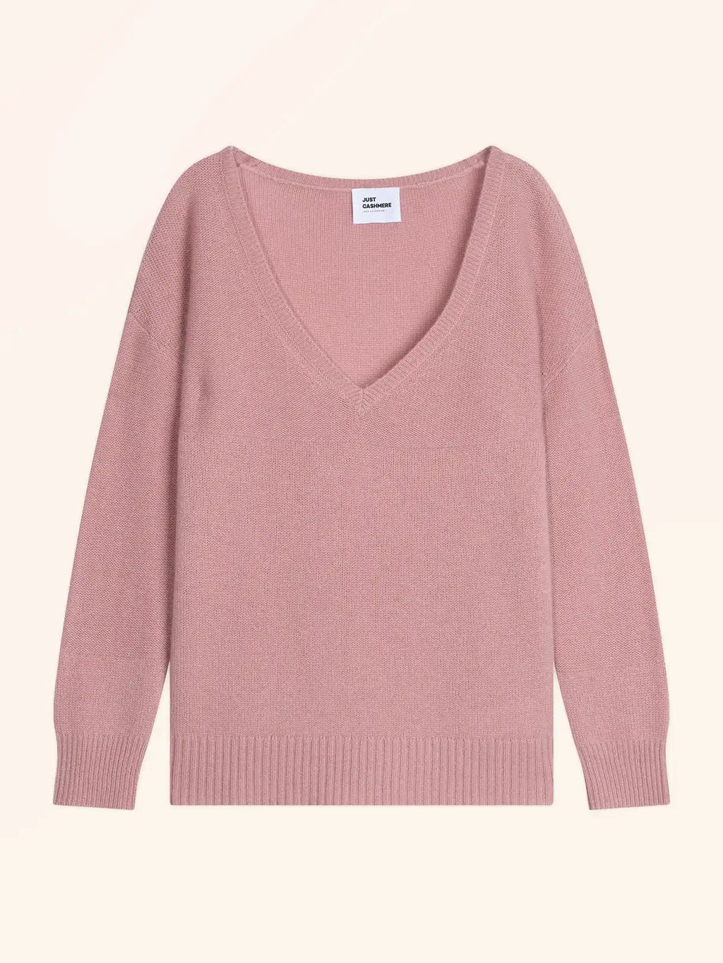 CASSIE pullover v-ausschnitt 4-fädig bois de rosa