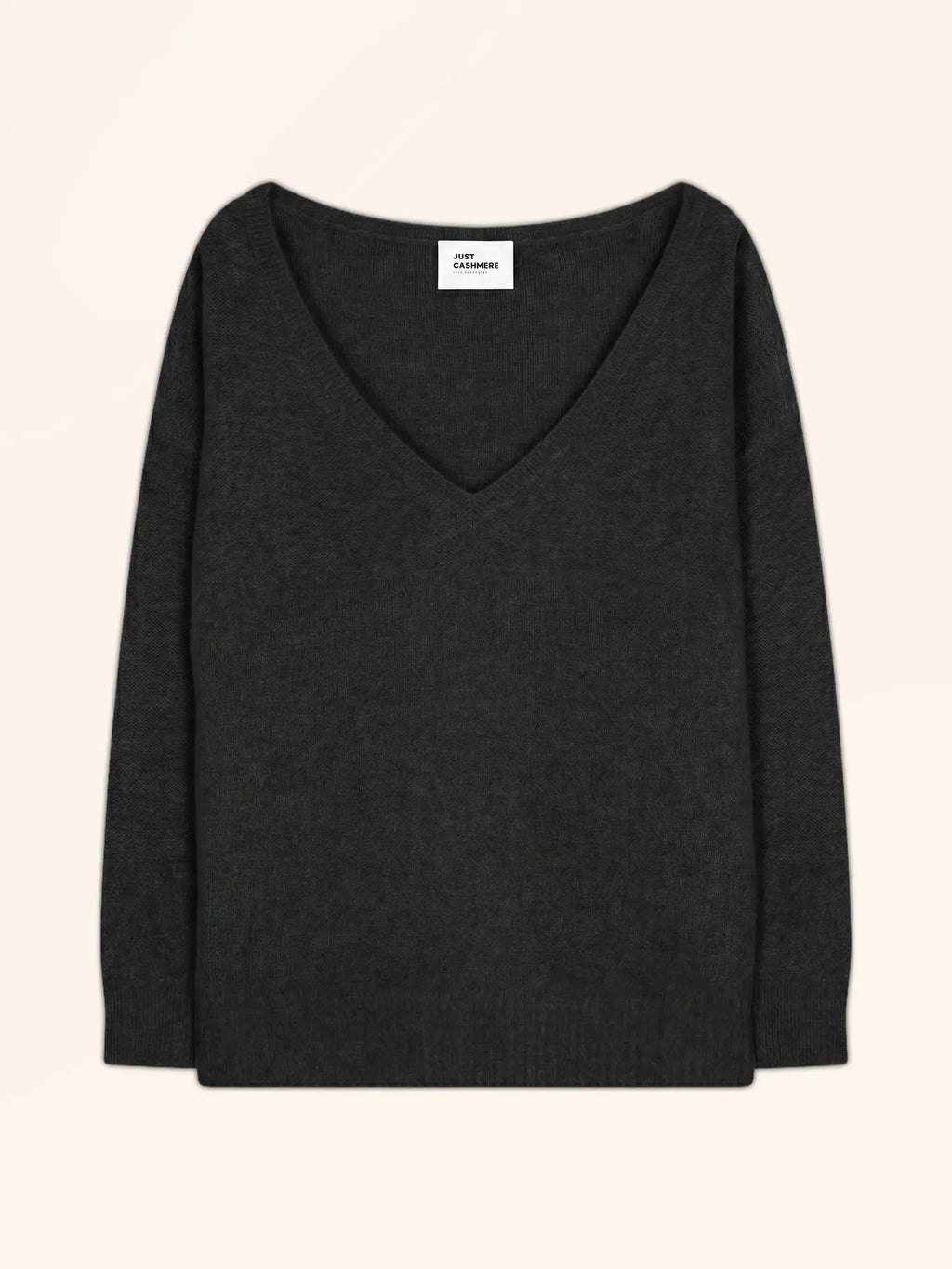 CASSIE pullover v-ausschnitt 4-fädig schwarz
