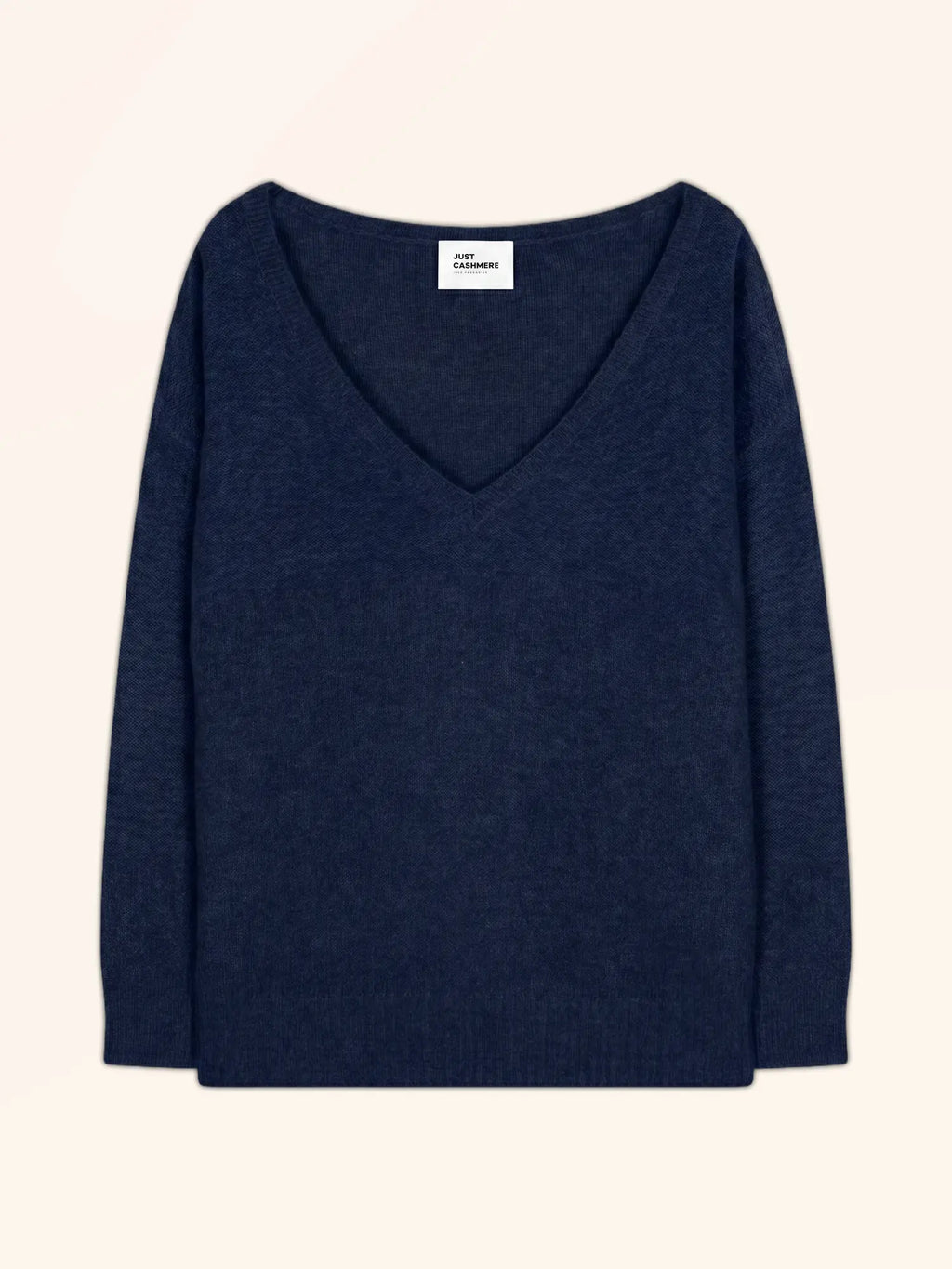 CASSIE pullover v-ausschnitt 4-fädig marineblau