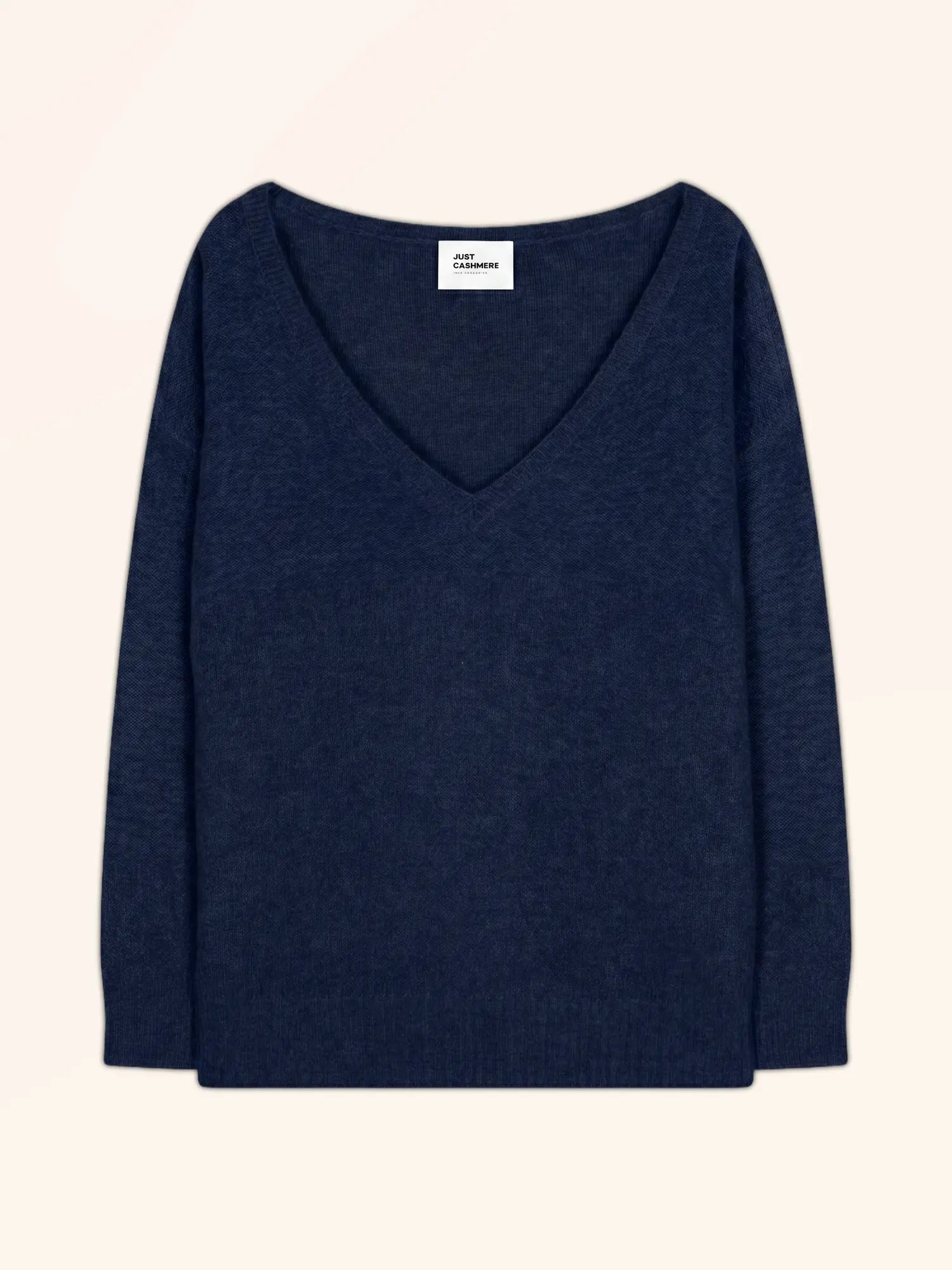CASSIE pullover v-ausschnitt 4-fädig marineblau