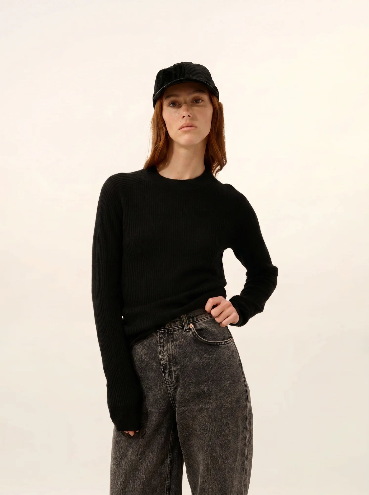 CALLIE pullover rundhalsausschnitt schwarz