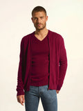 POLNOON weste mit reissverschluss col mao bordeaux