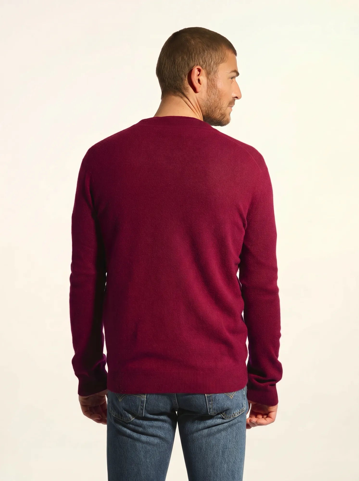 POLNOON weste mit reissverschluss col mao bordeaux