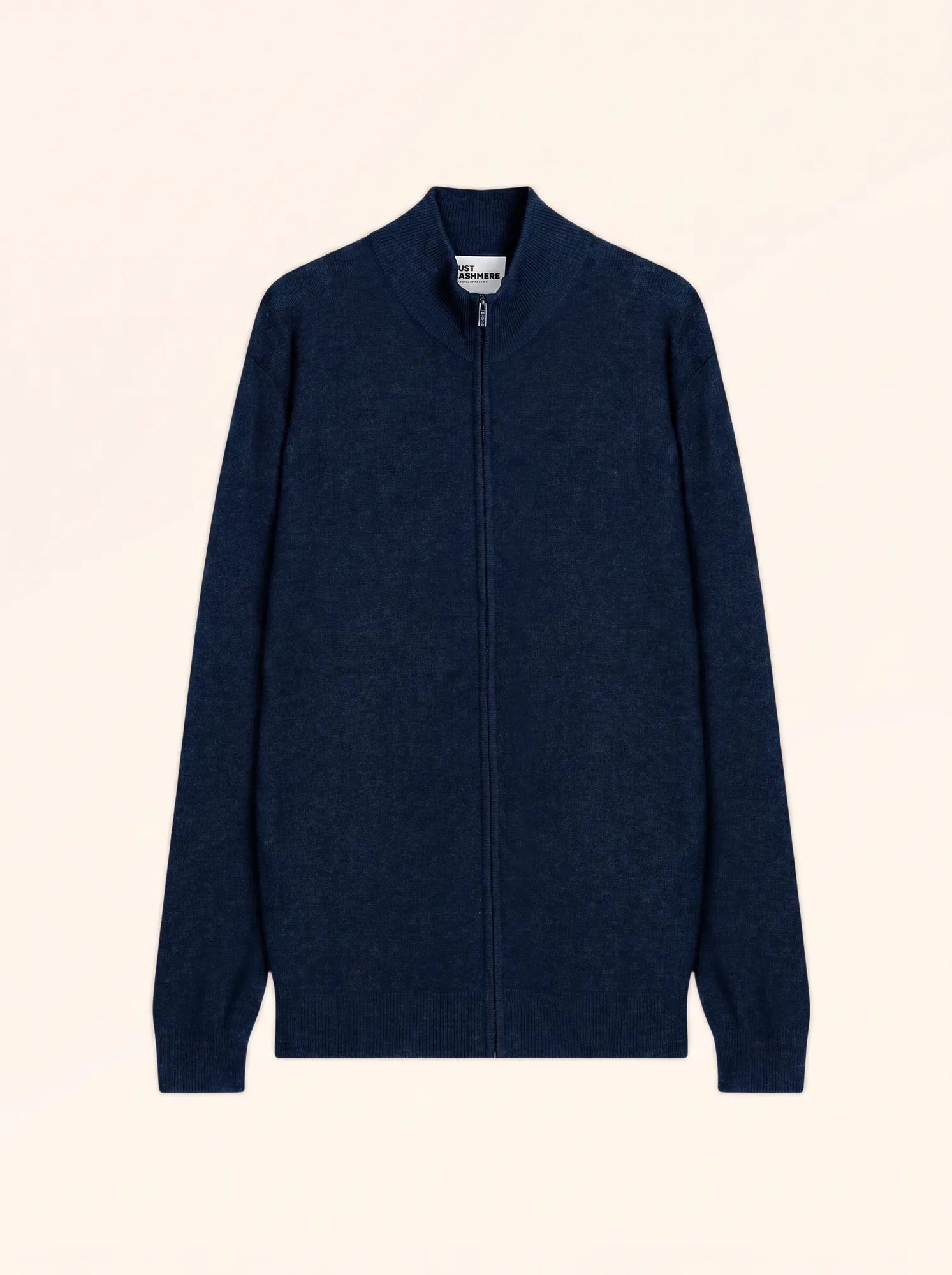ALAN gilet zippé col montant océan chiné