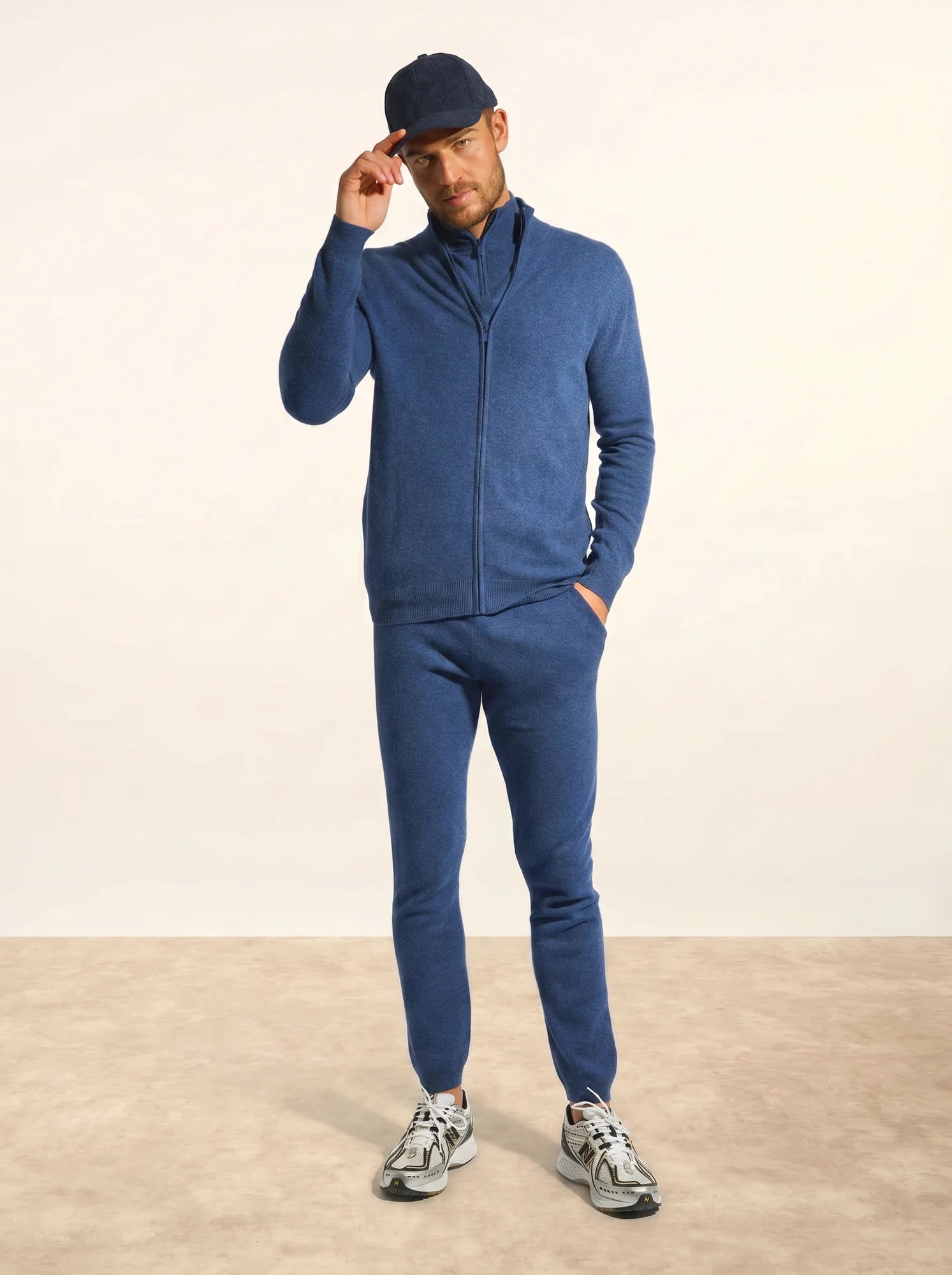 BRADLEY pullover dockermütze océan meliert