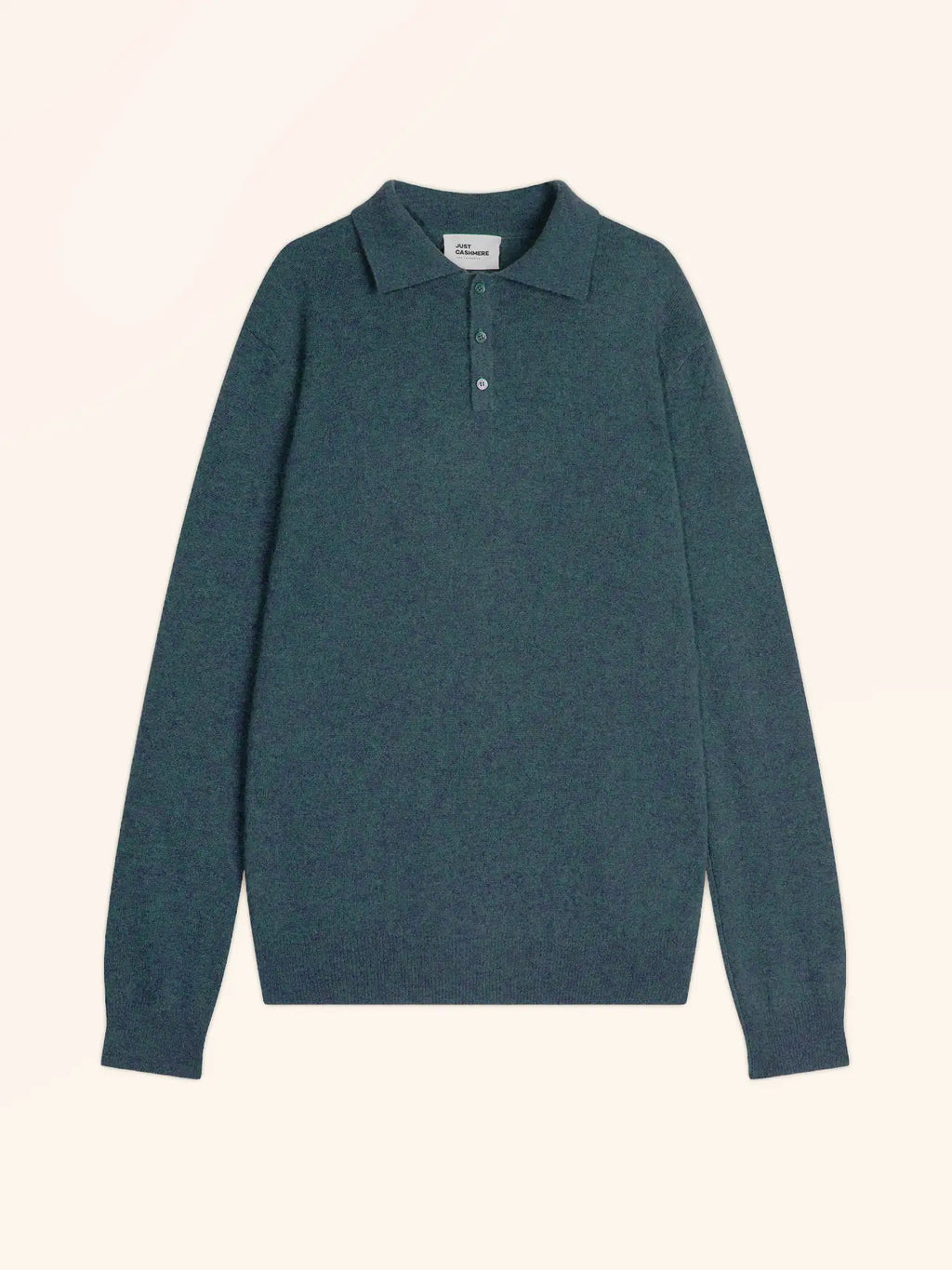 DOUGLAS poloshirt langarm grün petrol meliert