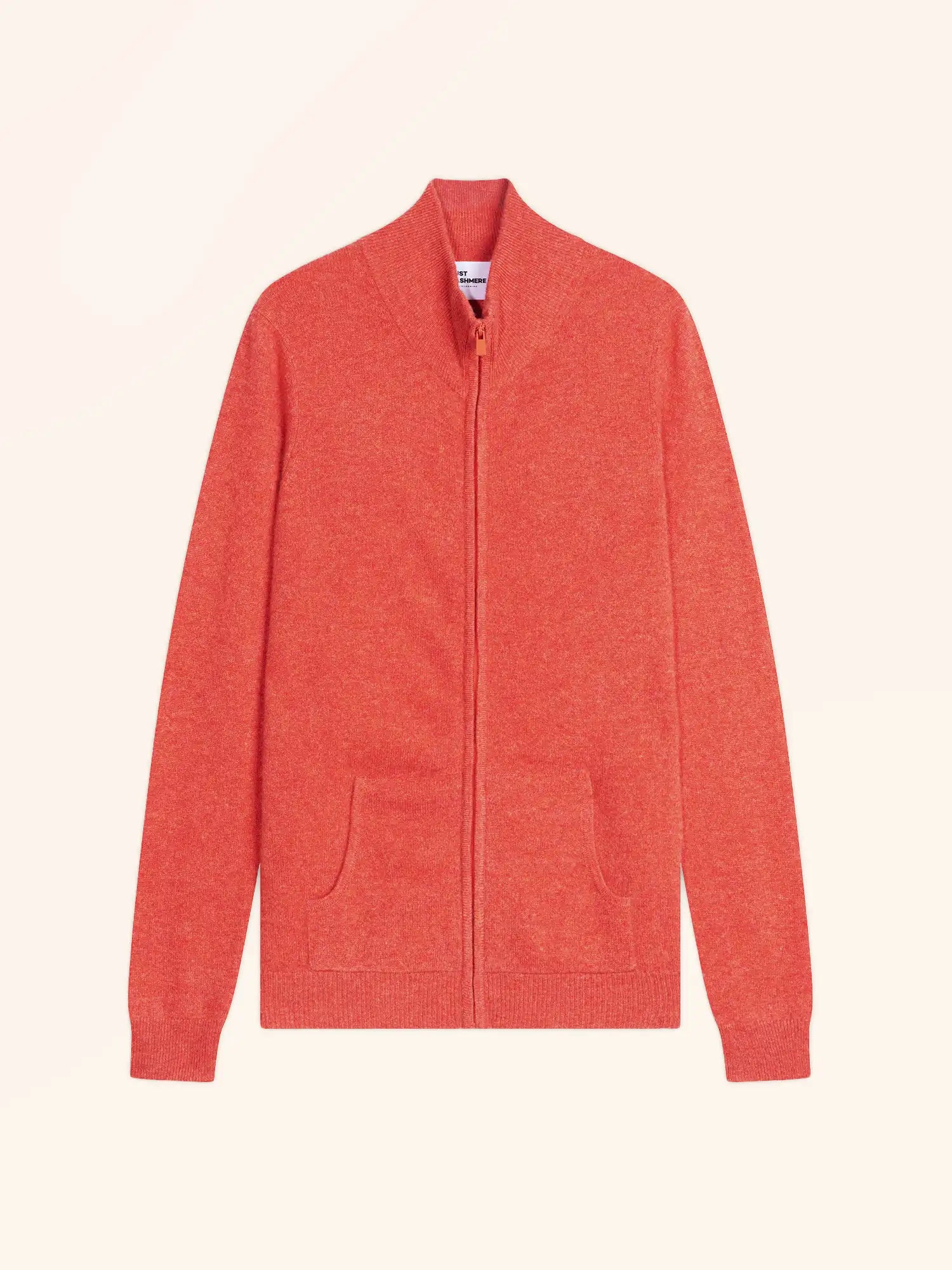 AYR weste mit reissverschluss stehkragen orange meliert