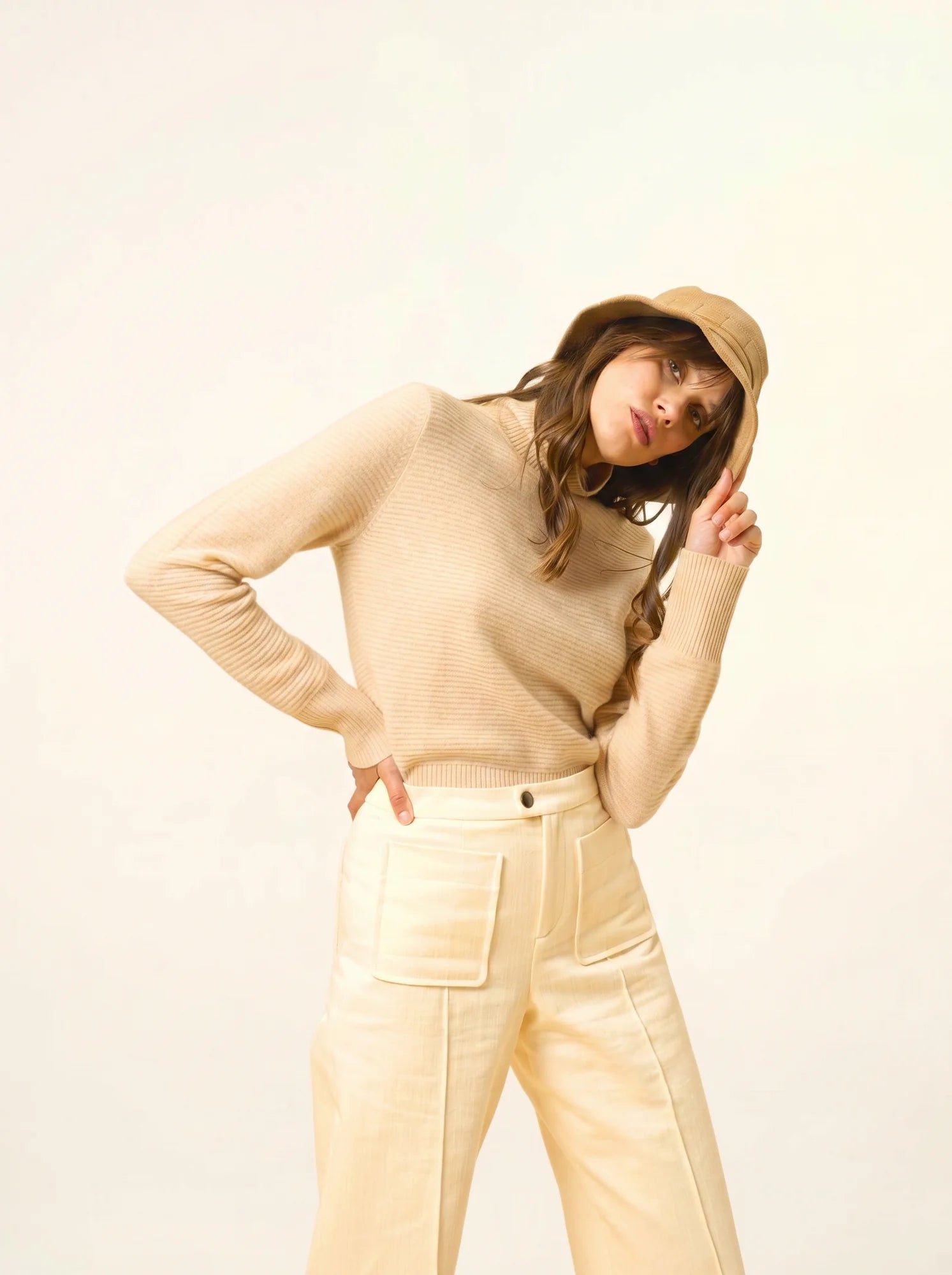 UDNY pullover rollkragen sand