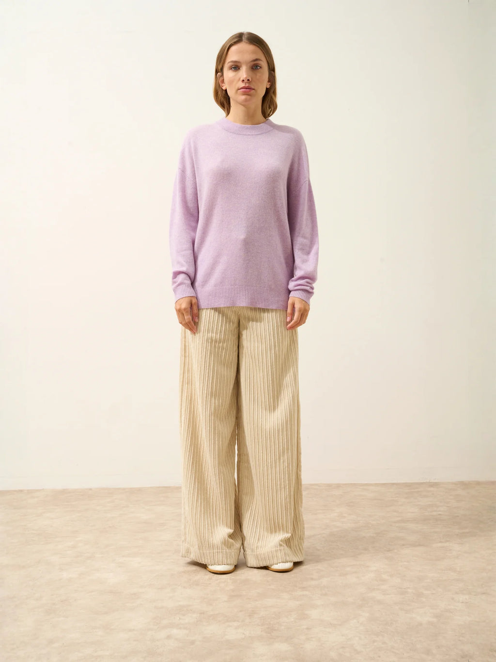 JOSPE pullover rundhalsausschnitt malve meliert