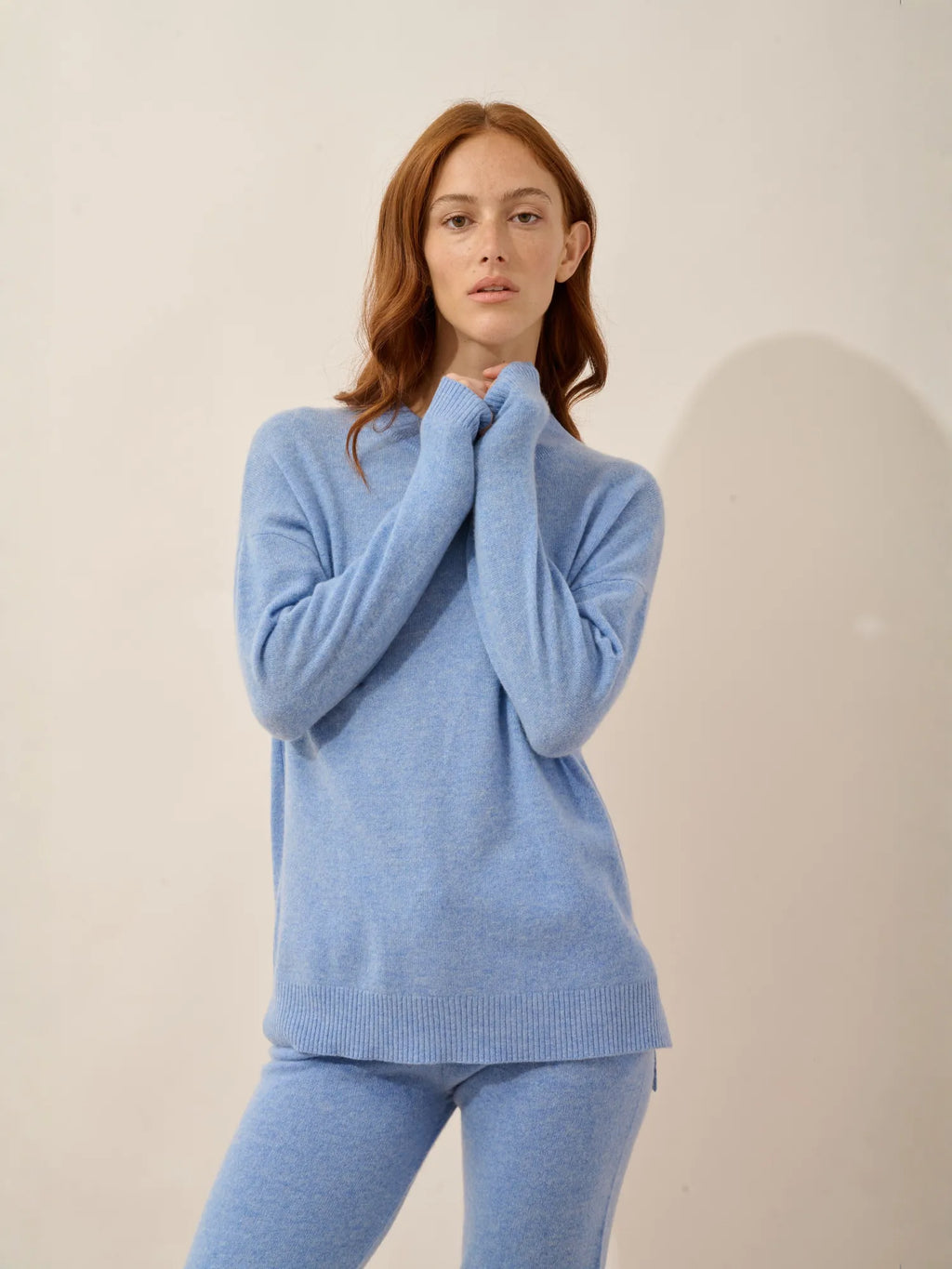 JOSPE pullover rundhalsausschnitt himmelblau