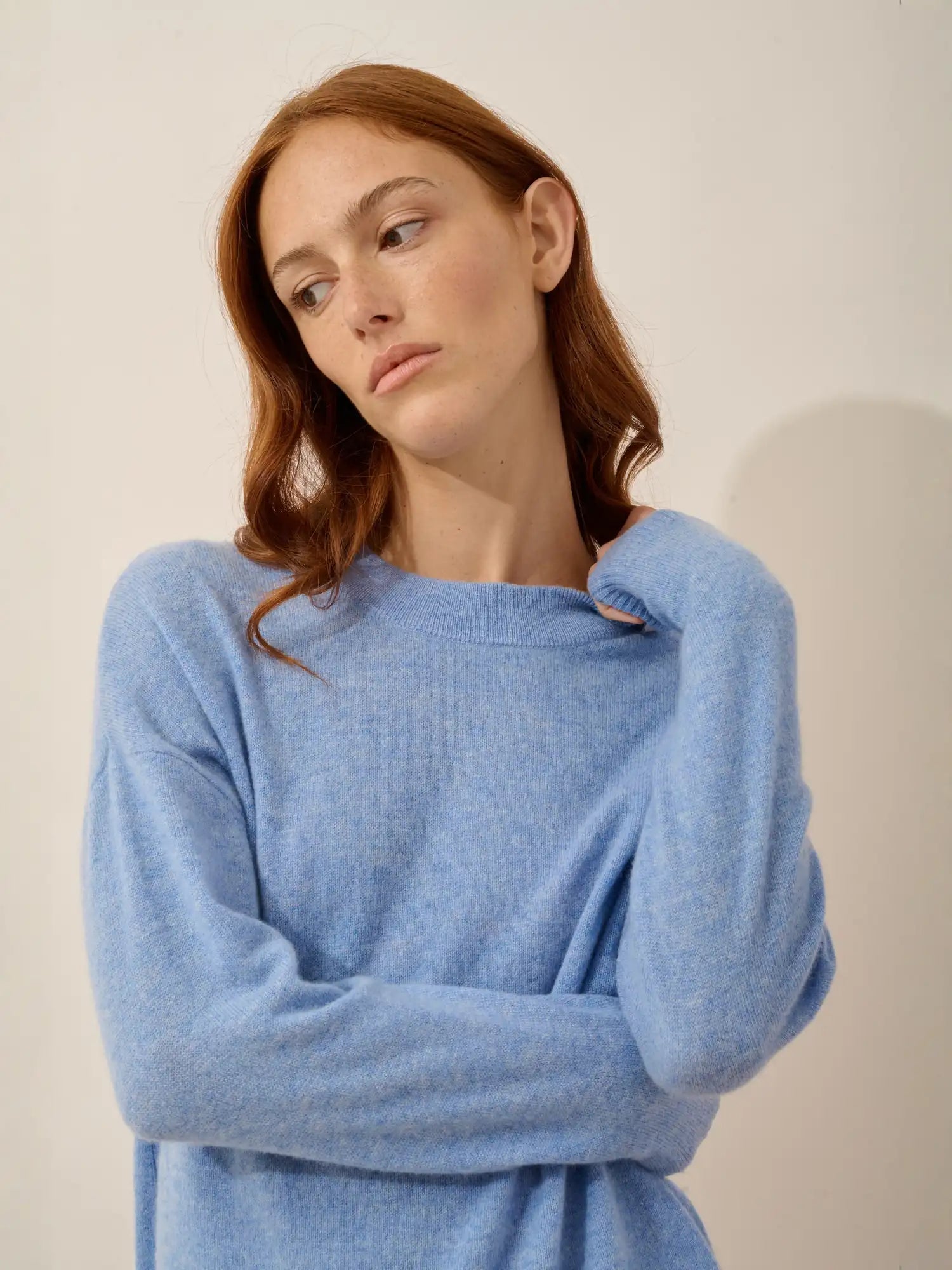 JOSPE pullover rundhalsausschnitt himmelblau