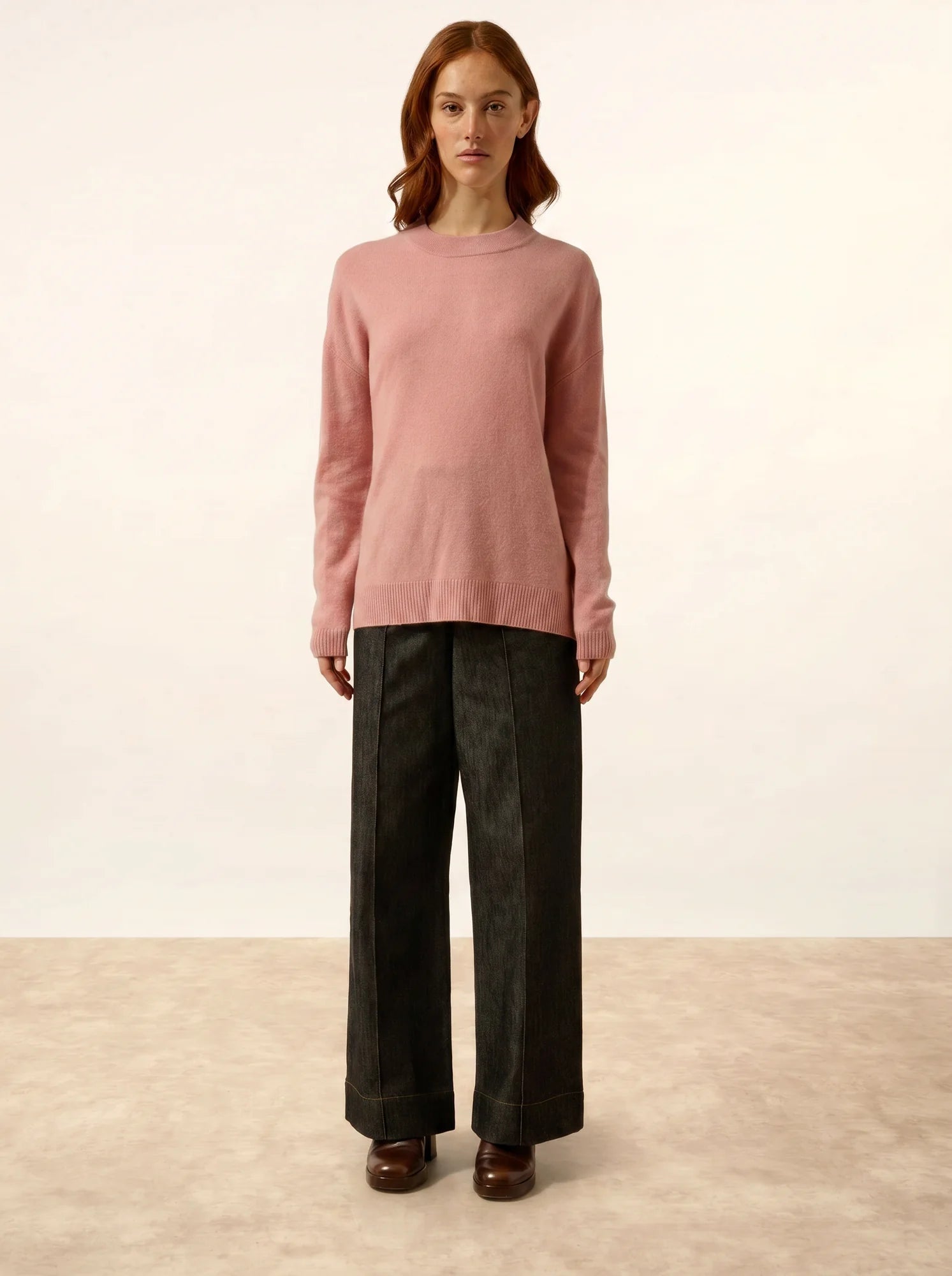 JOSPE pullover rundhalsausschnitt bois de rosa