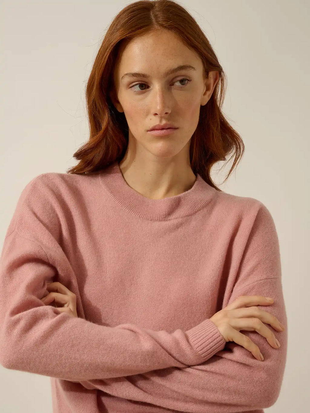 JOSPE pullover rundhalsausschnitt bois de rosa
