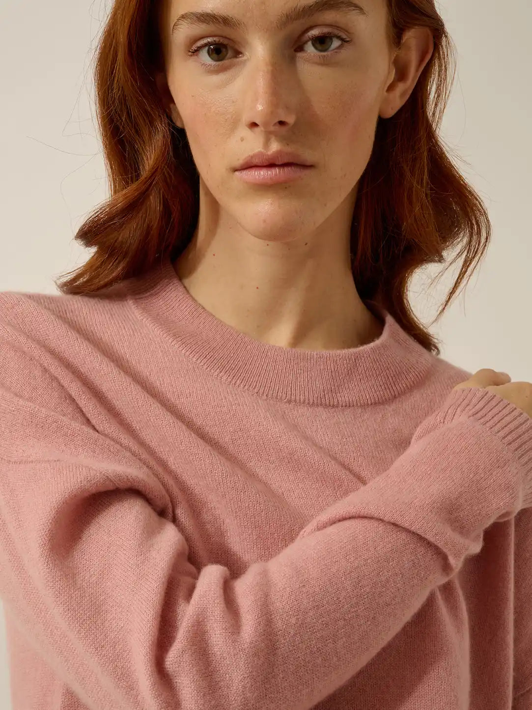 JOSPE pullover rundhalsausschnitt bois de rosa