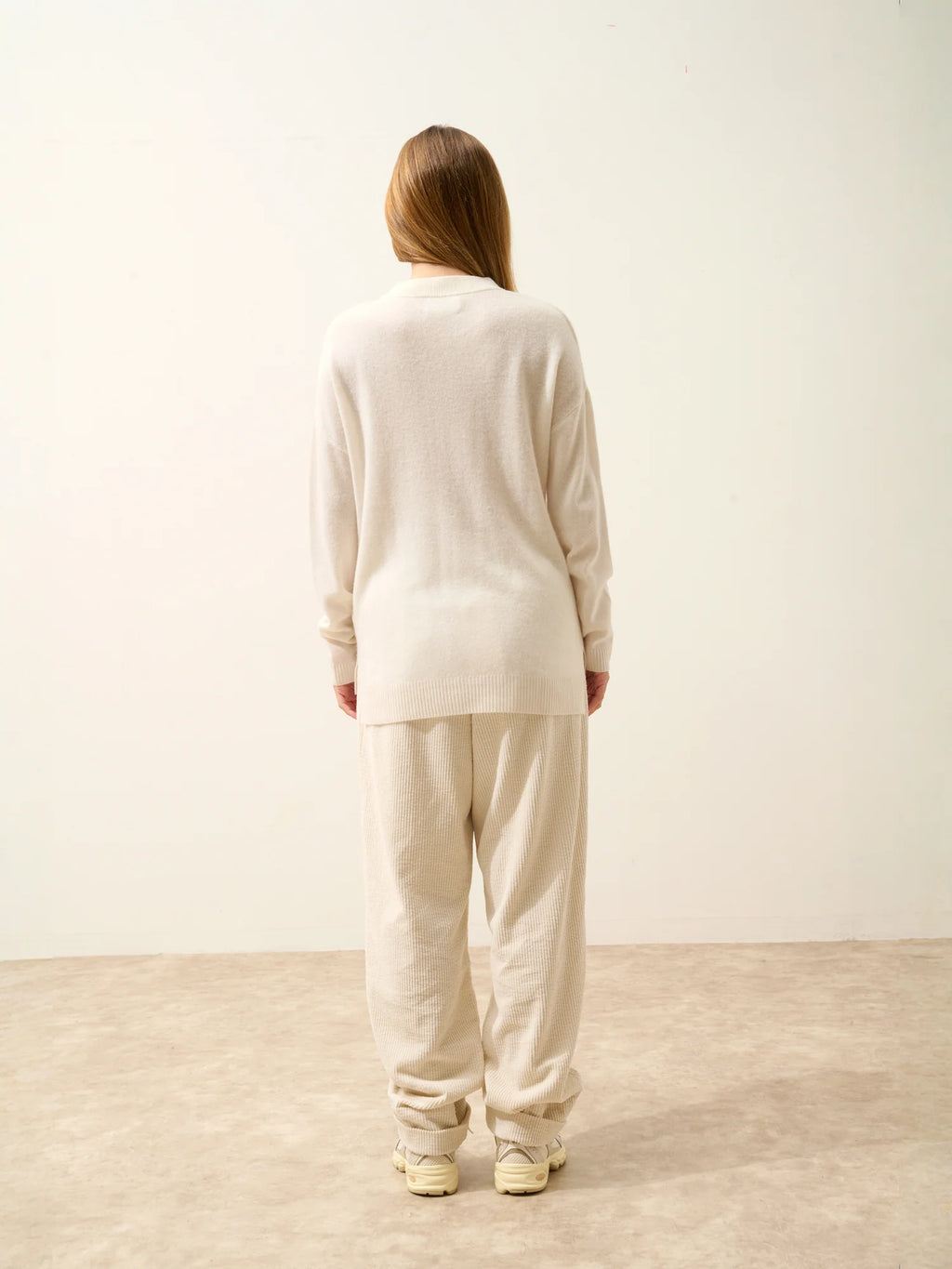 JOSPE pullover rundhalsausschnitt elfenbein