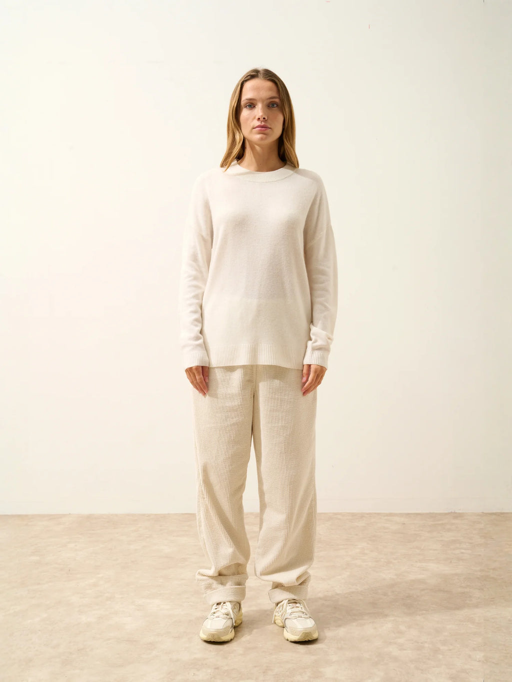 JOSPE pullover rundhalsausschnitt elfenbein