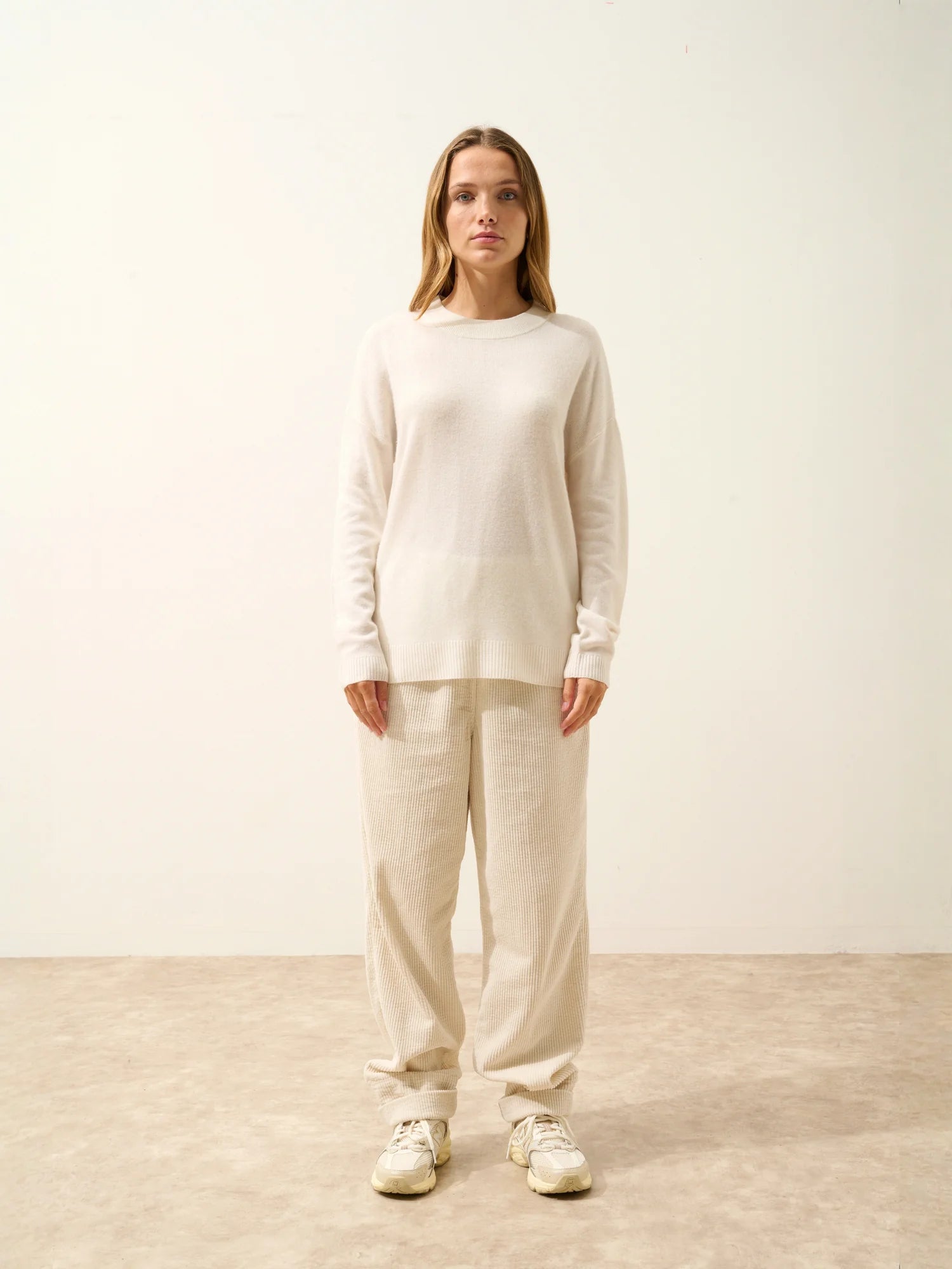 JOSPE pullover rundhalsausschnitt elfenbein