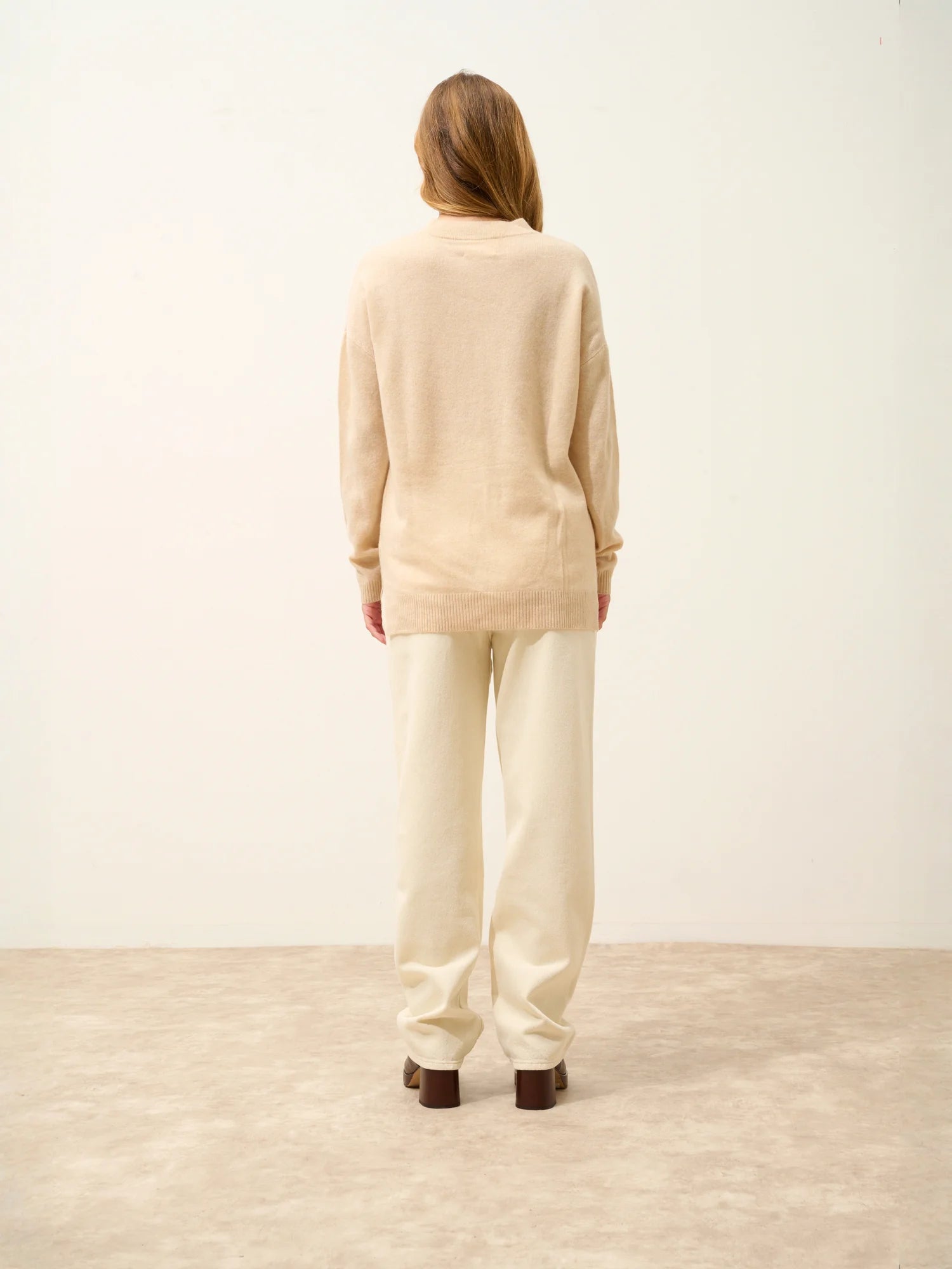 JOSPE pullover rundhalsausschnitt sand