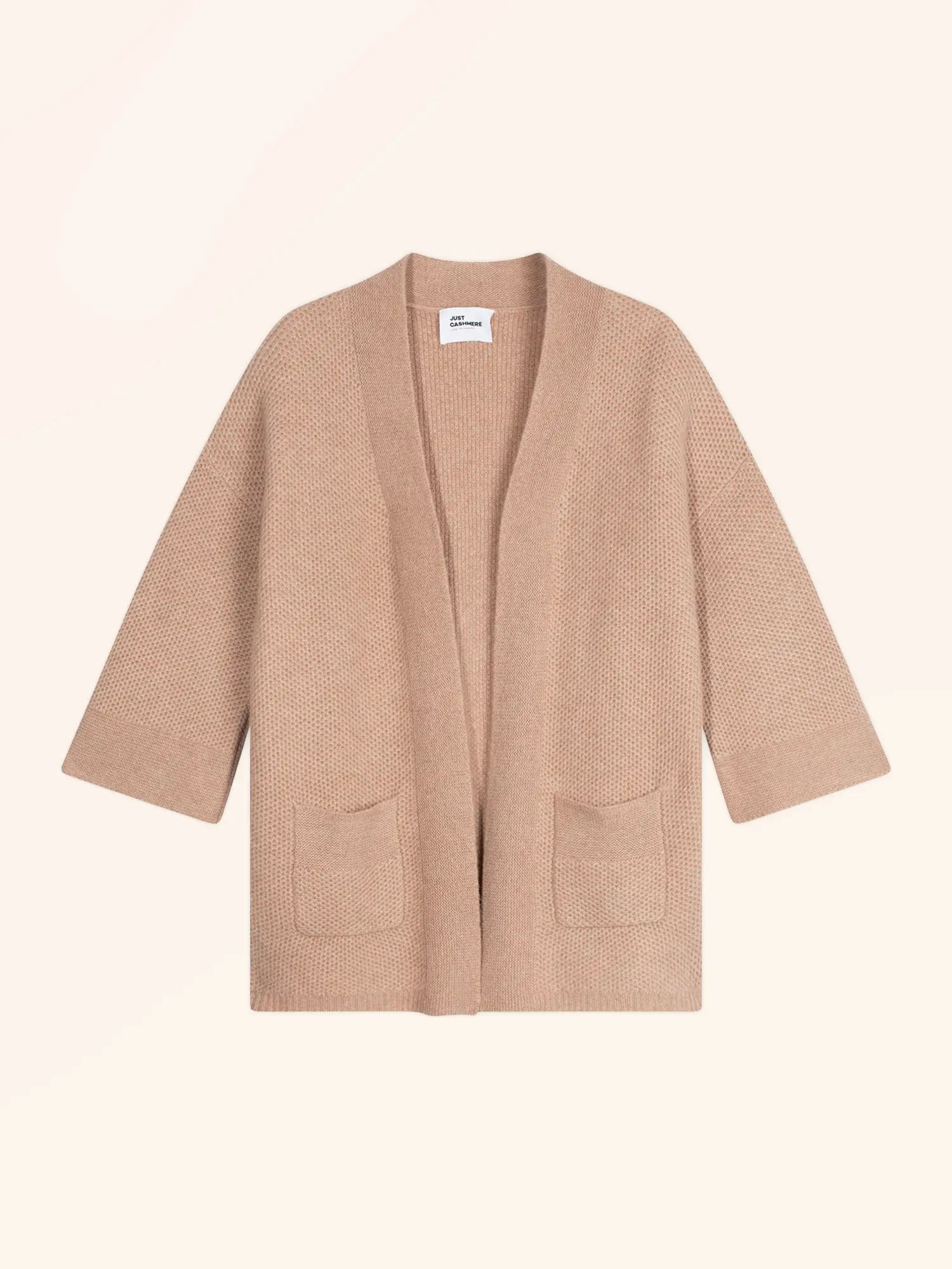 ABOYNE jacke kimono 4-fädig camel meliert