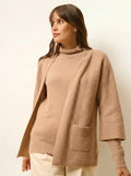 ABOYNE jacke kimono 4-fädig camel meliert