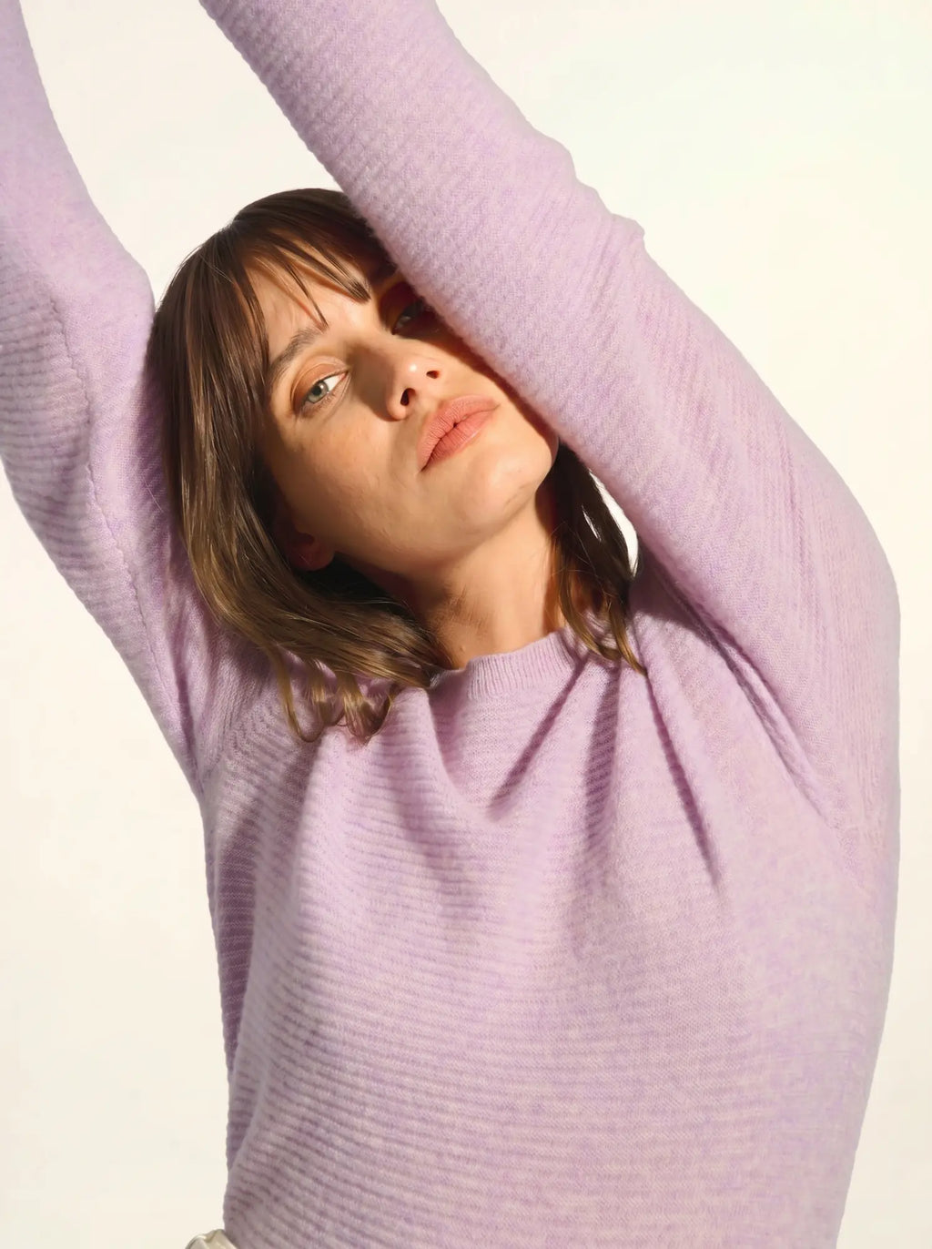 NETHY pullover u-boot-ausschnitt malve meliert