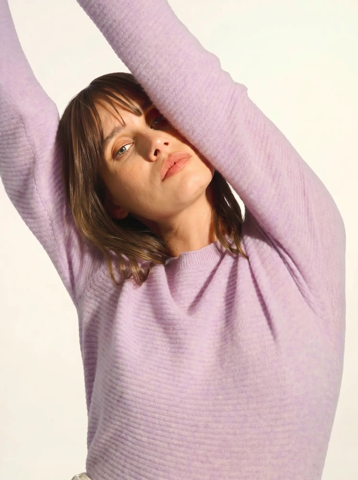 NETHY pullover u-boot-ausschnitt malve meliert