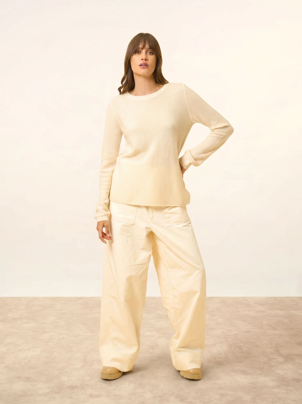 NETHY pullover u-boot-ausschnitt elfenbein