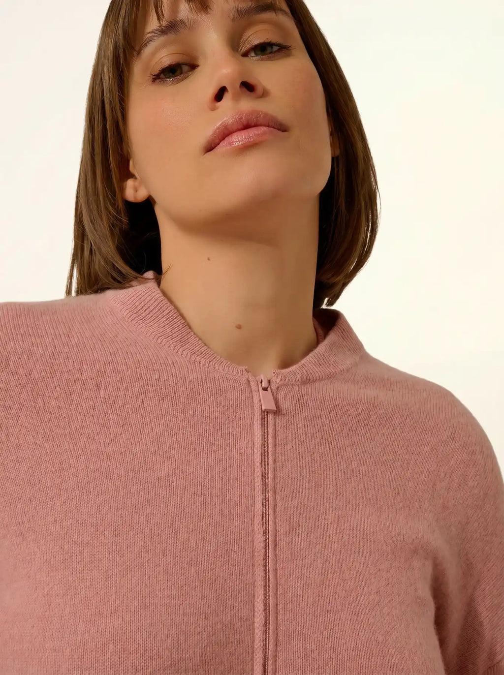 ERVIE weste mit reissverschluss col mao bois de rosa
