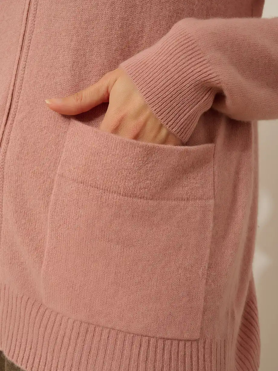 ERVIE weste mit reissverschluss col mao bois de rosa