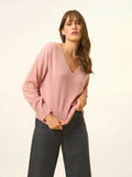 BIRSE pullover v-ausschnitt bois de rosa