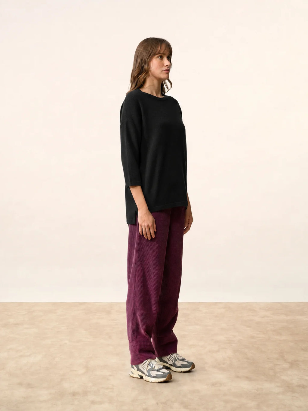 CLATTIE pullover rundhalsausschnitt schwarz
