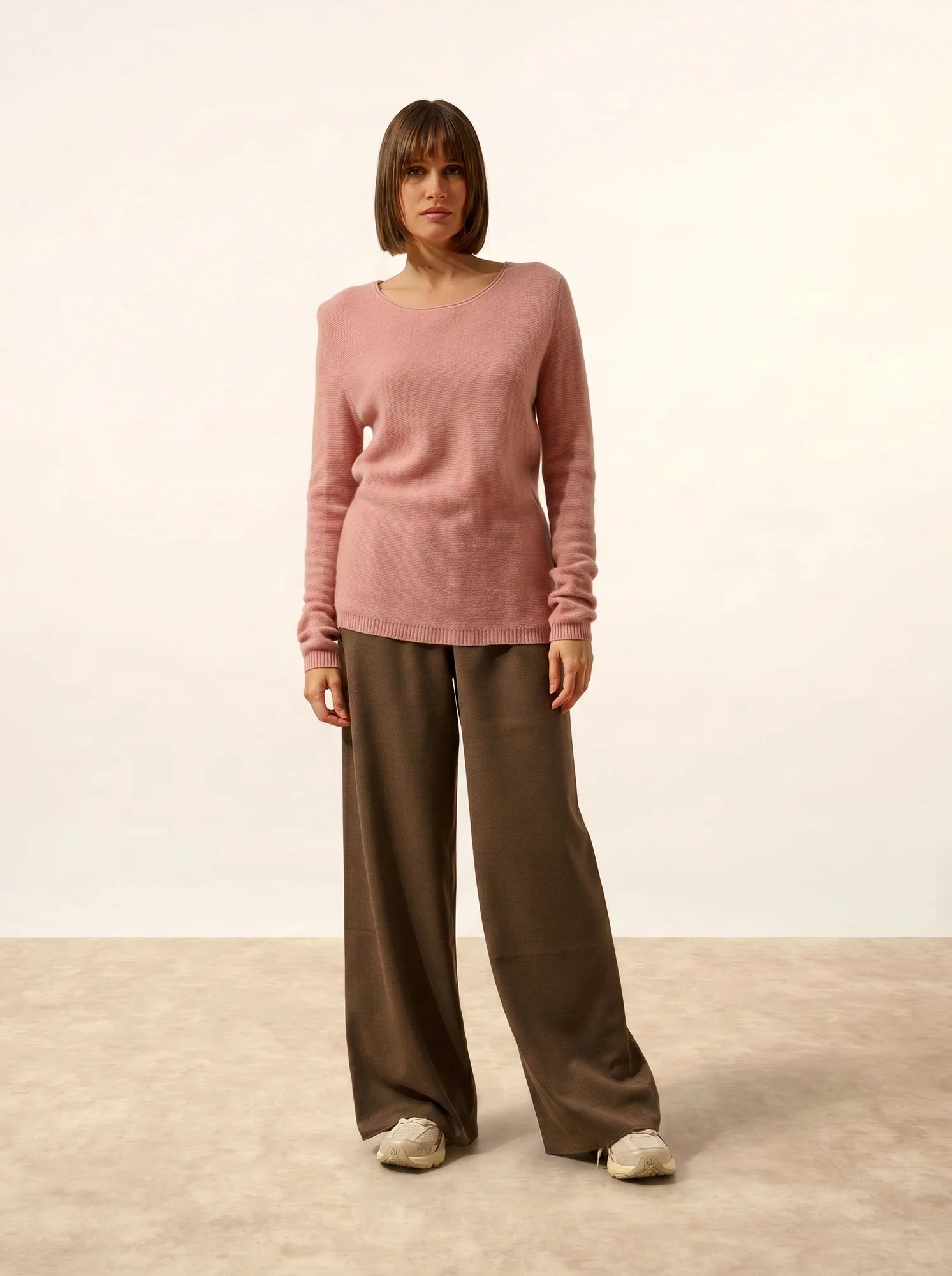 OLENA pullover rundhalsausschnitt geknöpft hinten bois de rosa