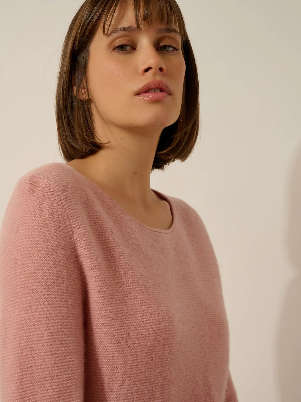 OLENA pullover rundhalsausschnitt geknöpft hinten bois de rosa