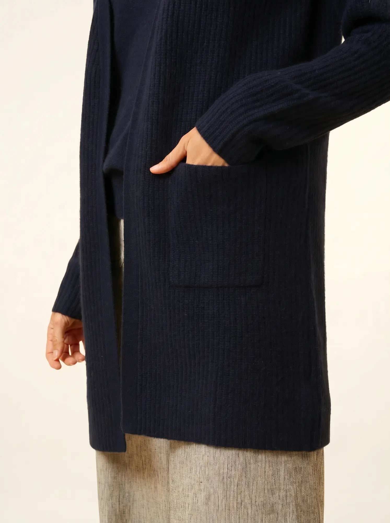 BRAEMAR jacke lang offen 4-fädig marineblau