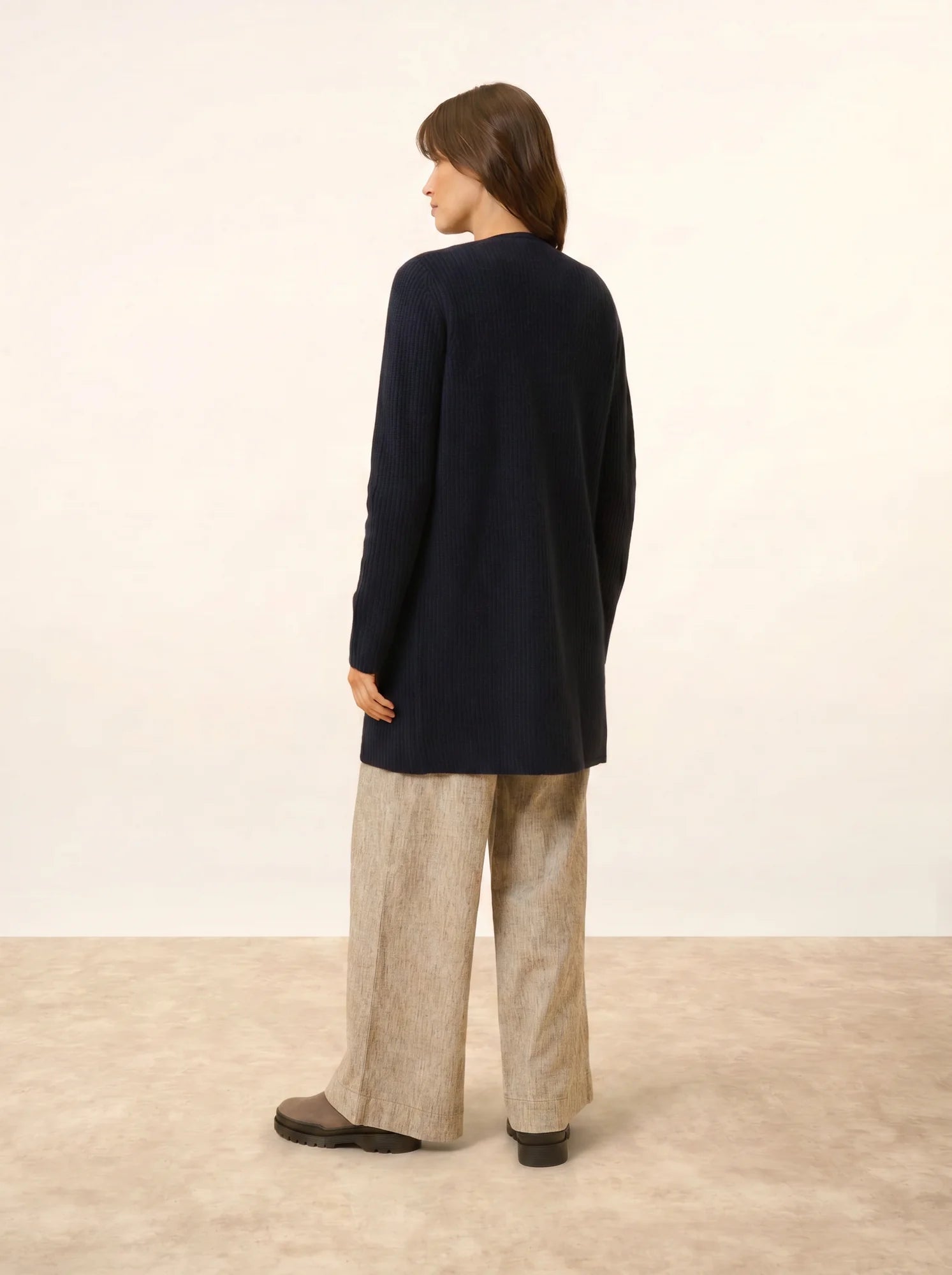 BRAEMAR jacke lang offen 4-fädig marineblau