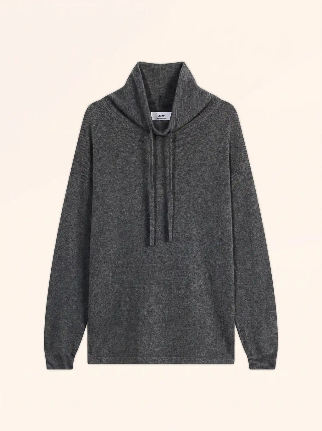 MELROSE pullover stehkragen kordelzug seitenschlitze anthrazit meliert