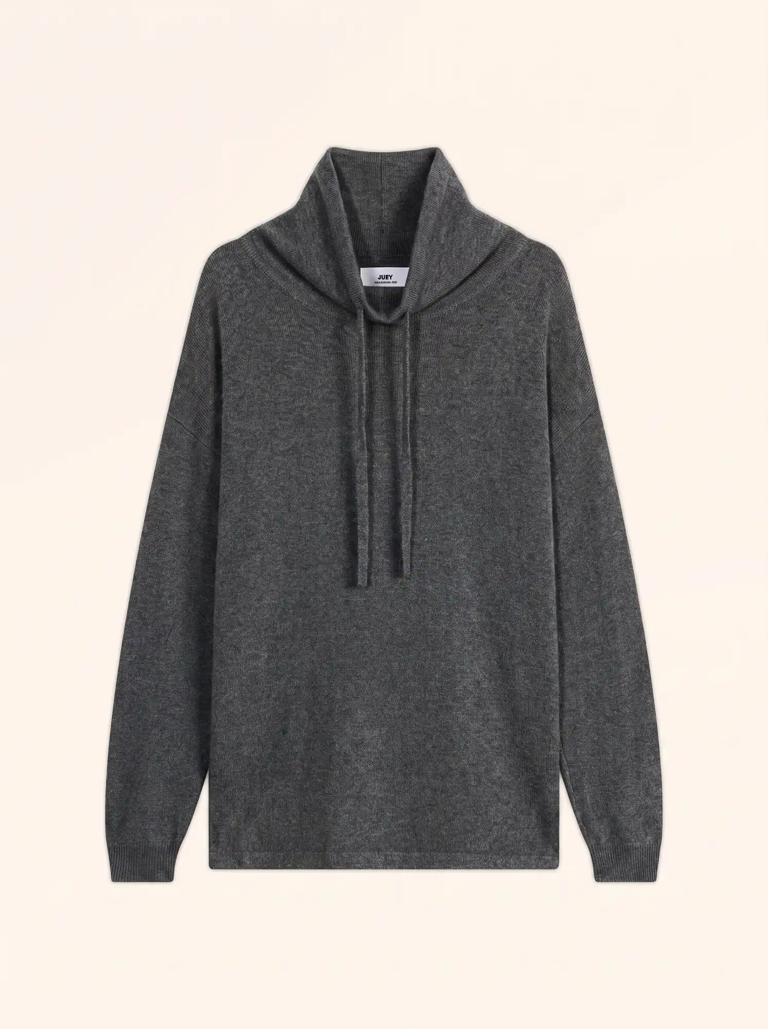 MELROSE pullover stehkragen kordelzug seitenschlitze anthrazit meliert