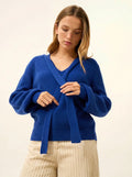 NOTY pullover col lavallière ultramarin