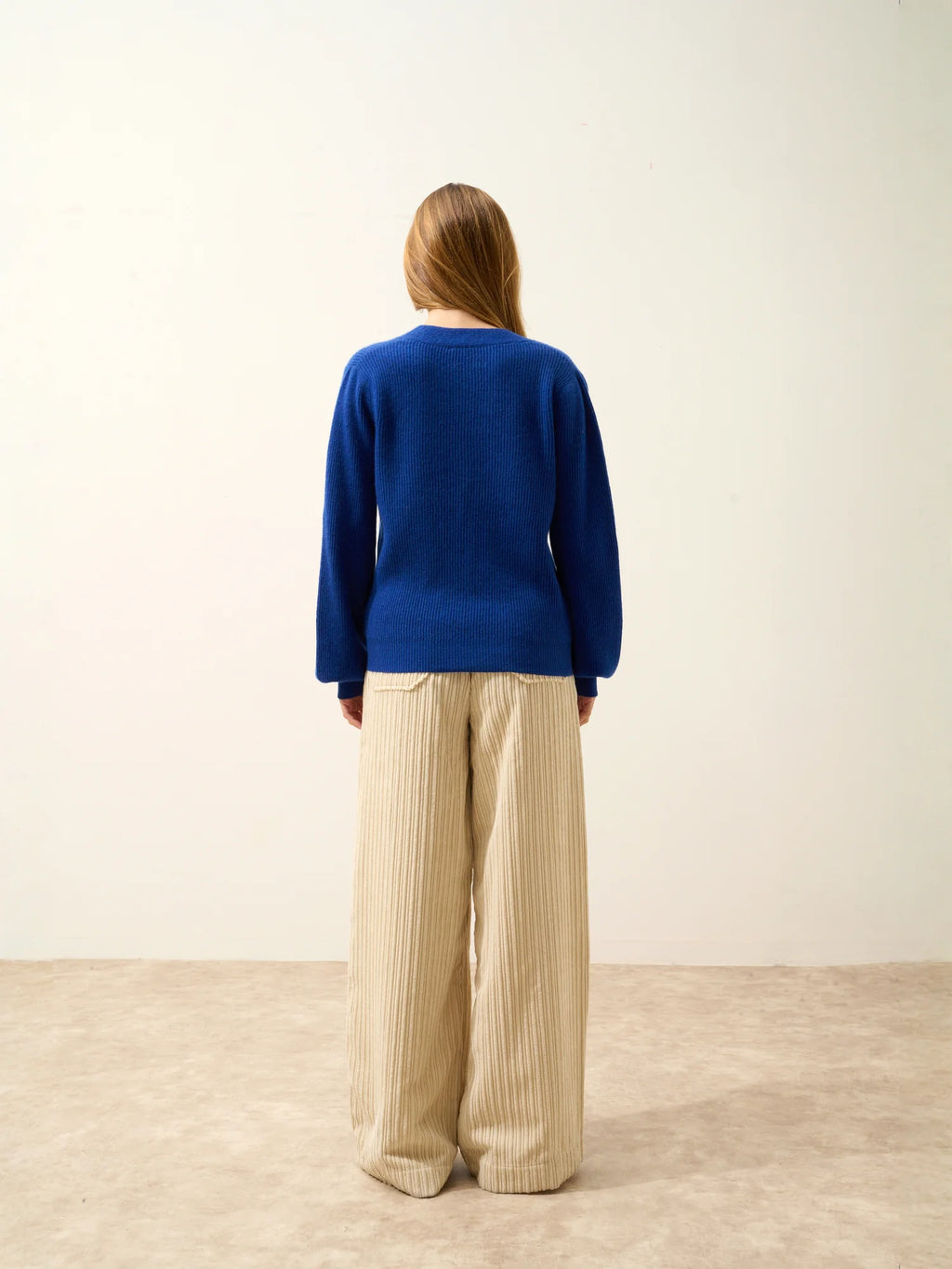 NOTY pullover col lavallière ultramarin