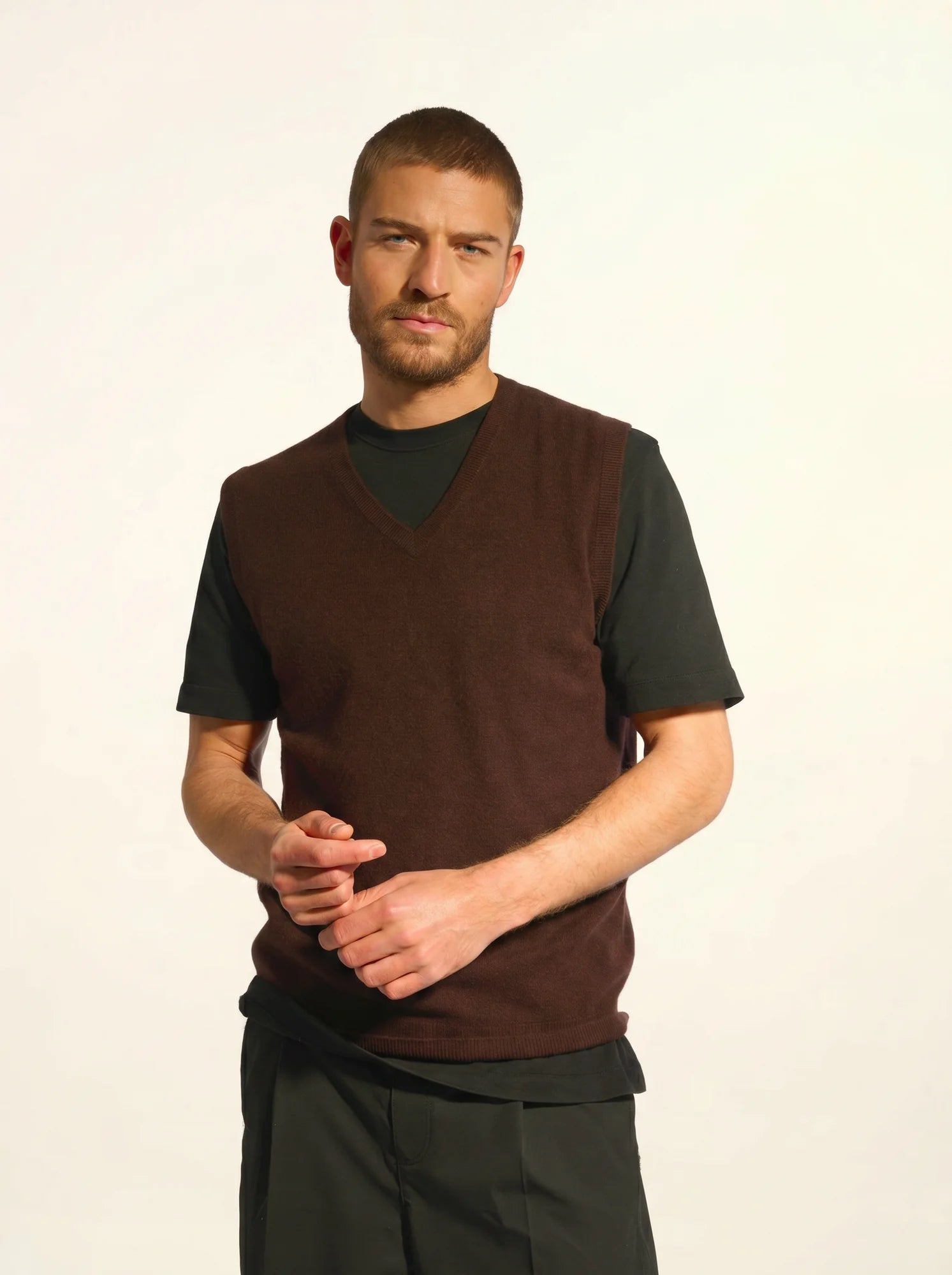 CORKI top v-ausschnitt choco