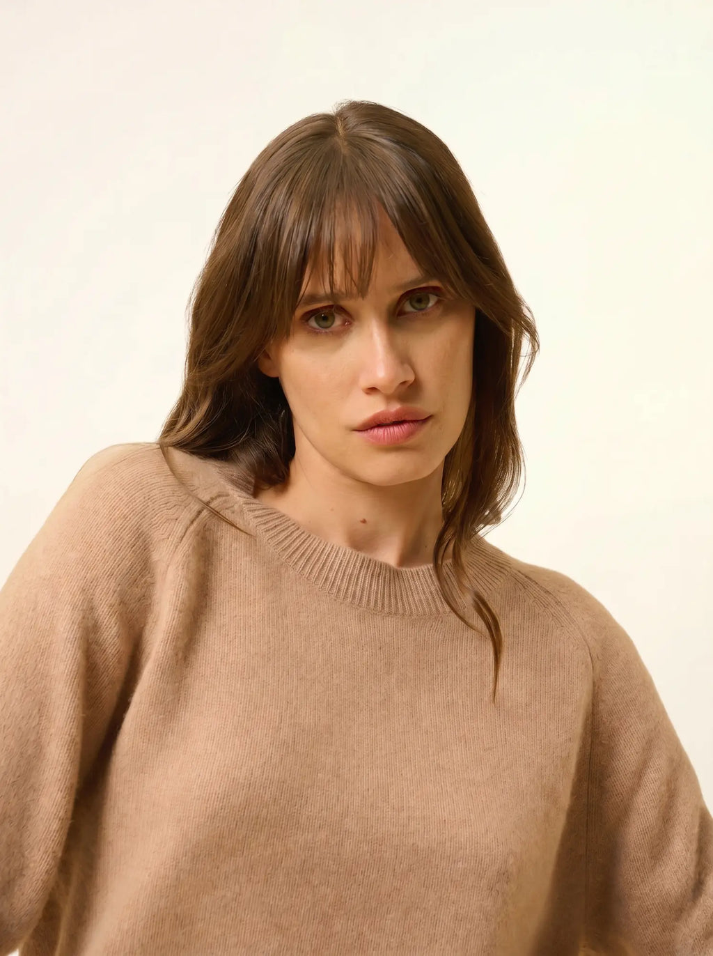 JON pullover rundhalsausschnitt 4-fädig camel meliert