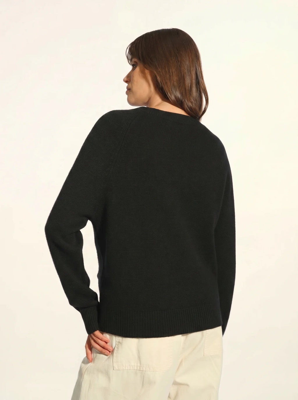 JON pullover rundhalsausschnitt 4-fädig schwarz