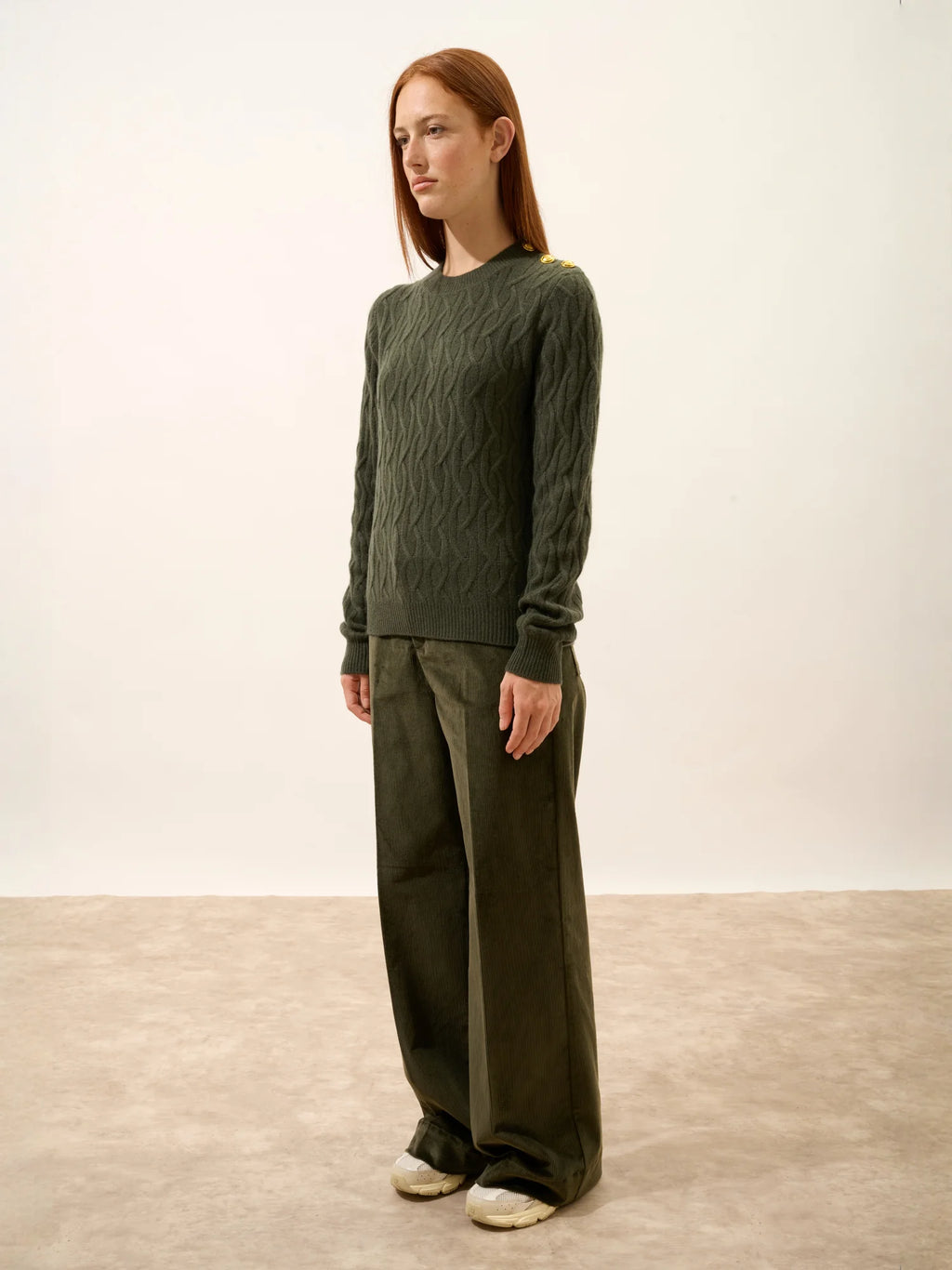 LYND pullover rundhalsausschnitt marine 4-fädig khaki