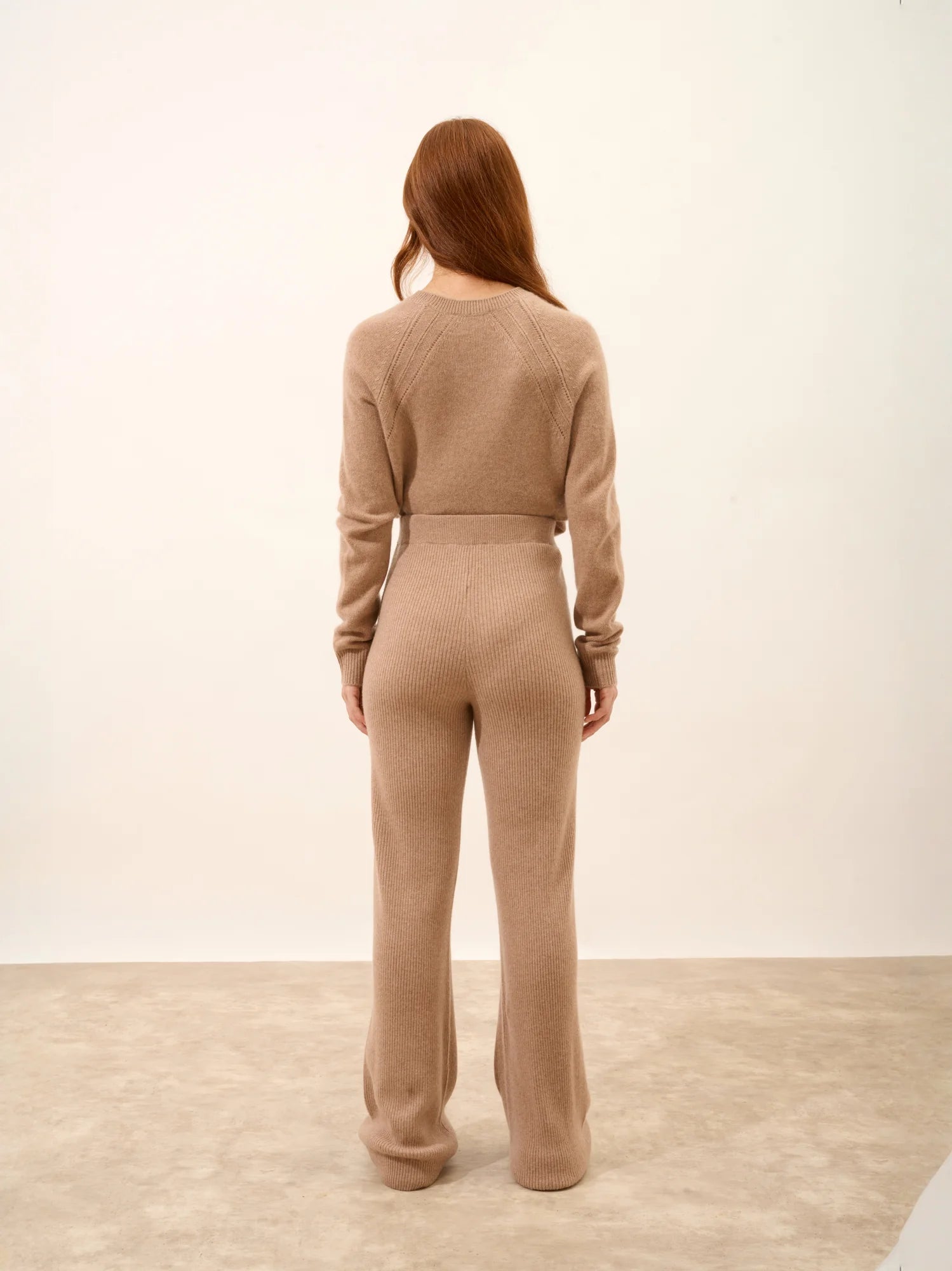 MARGRET hose évasé camel meliert