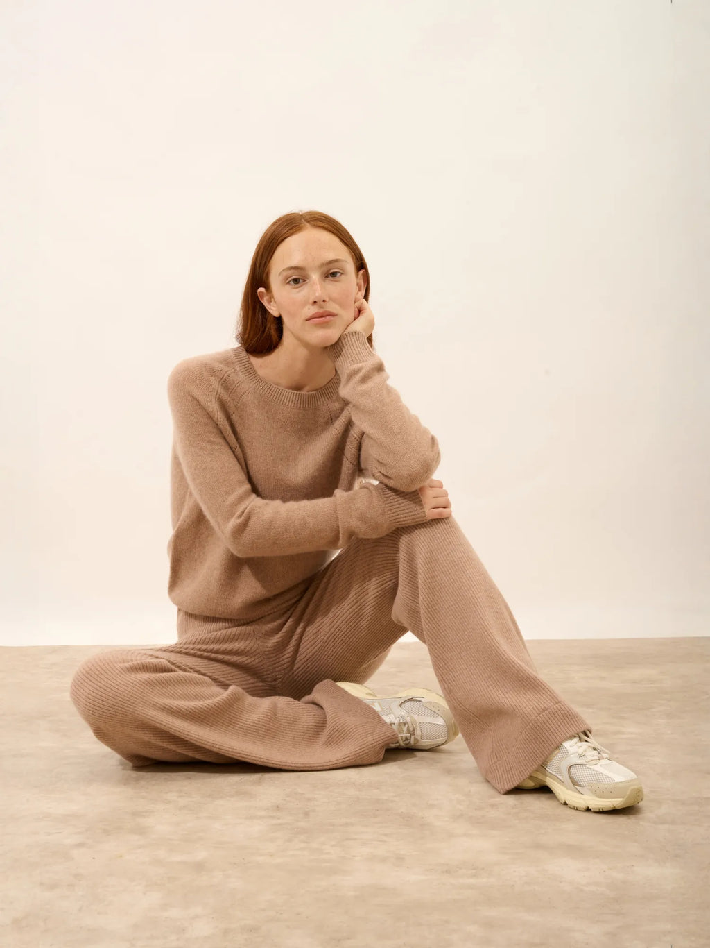 MARGRET hose évasé camel meliert