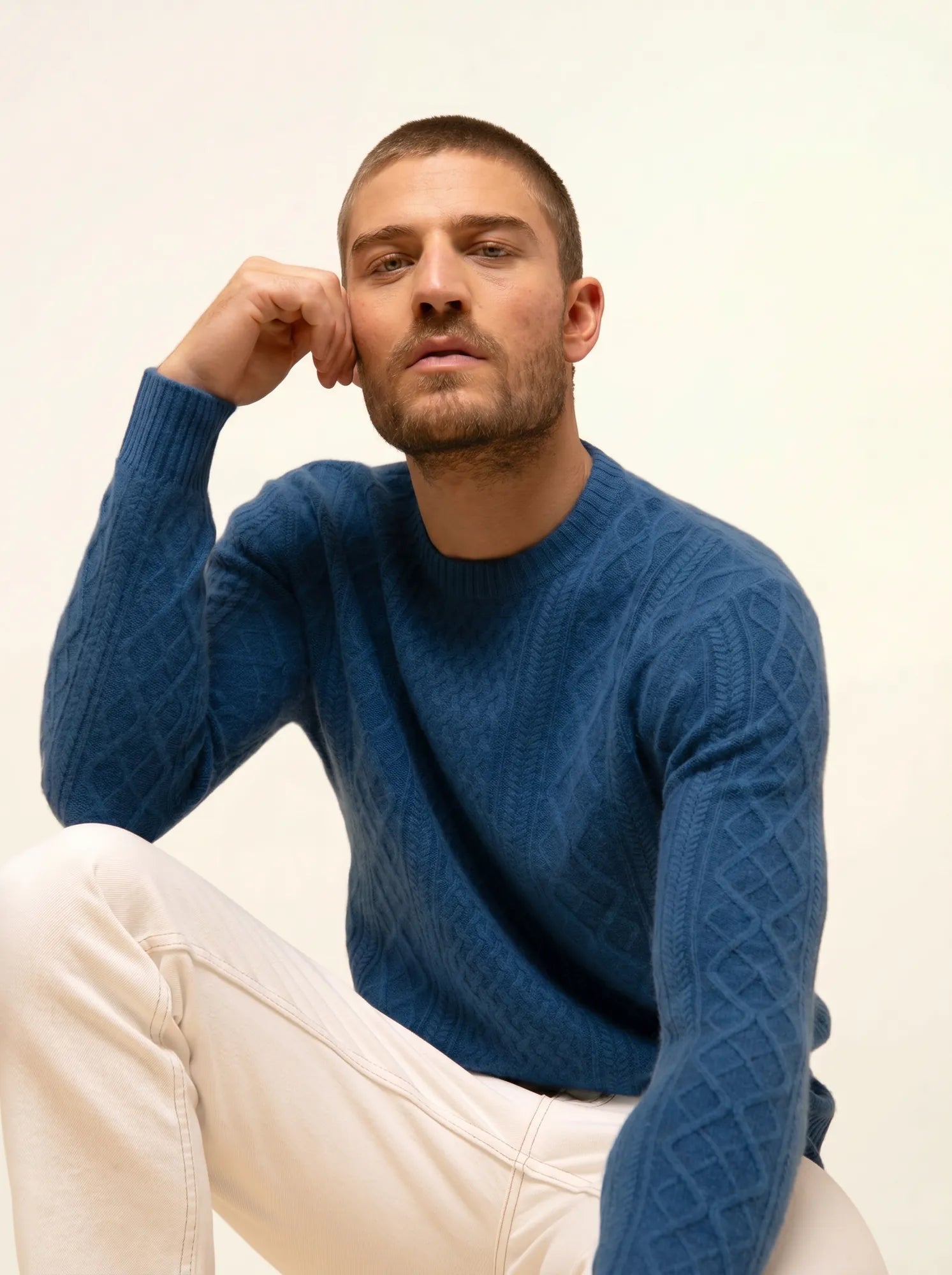 THURID pullover rundhalsausschnitt 4-fädig paon