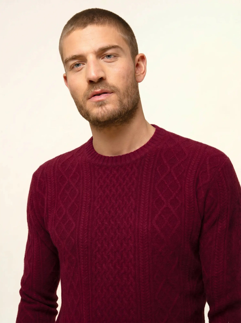 THURID pullover rundhalsausschnitt 4-fädig bordeaux