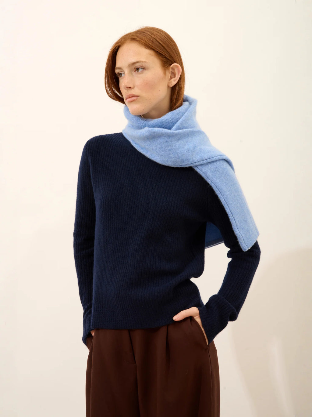 SIGRUN pullover rundhalsausschnitt 4-fädig marineblau